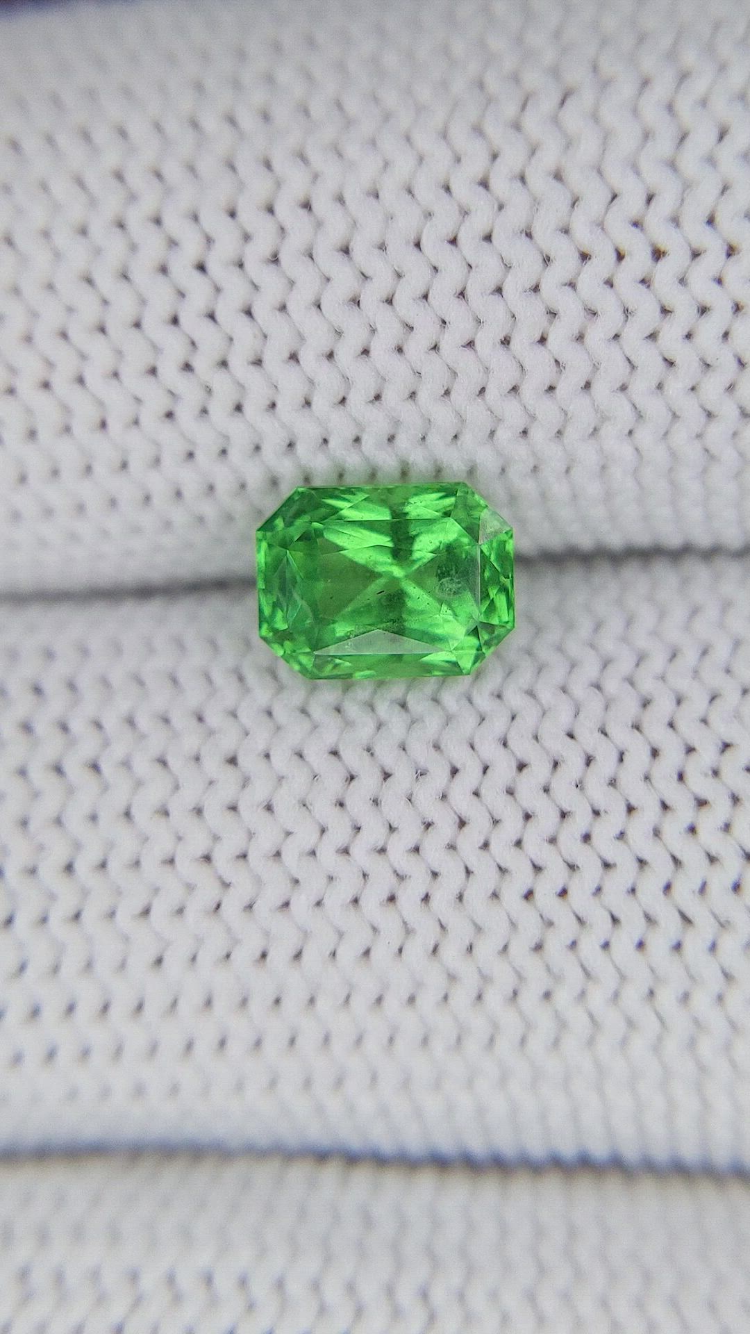 1.54 Ct. Tsavorite Garnet from Tanzania Size Video