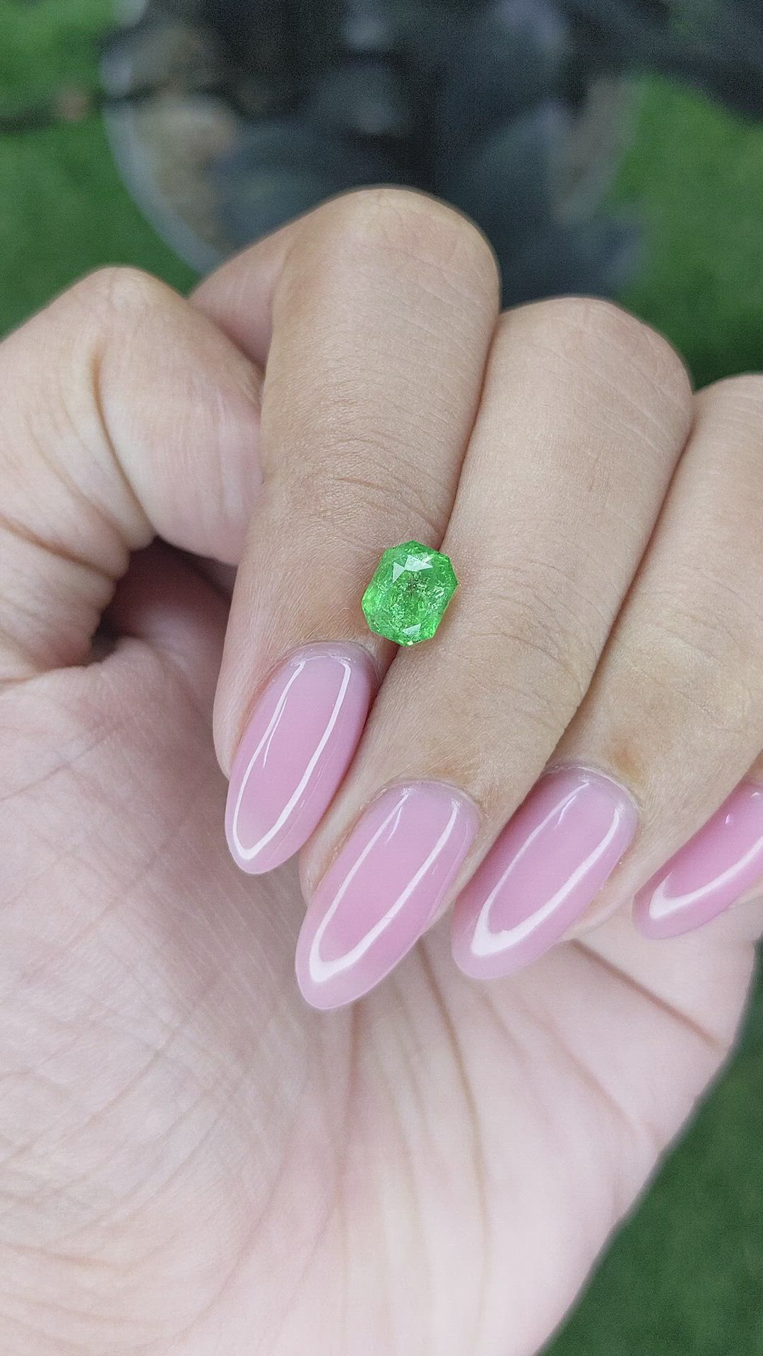 1.42 Ct. Tsavorite Garnet from Tanzania Size Video