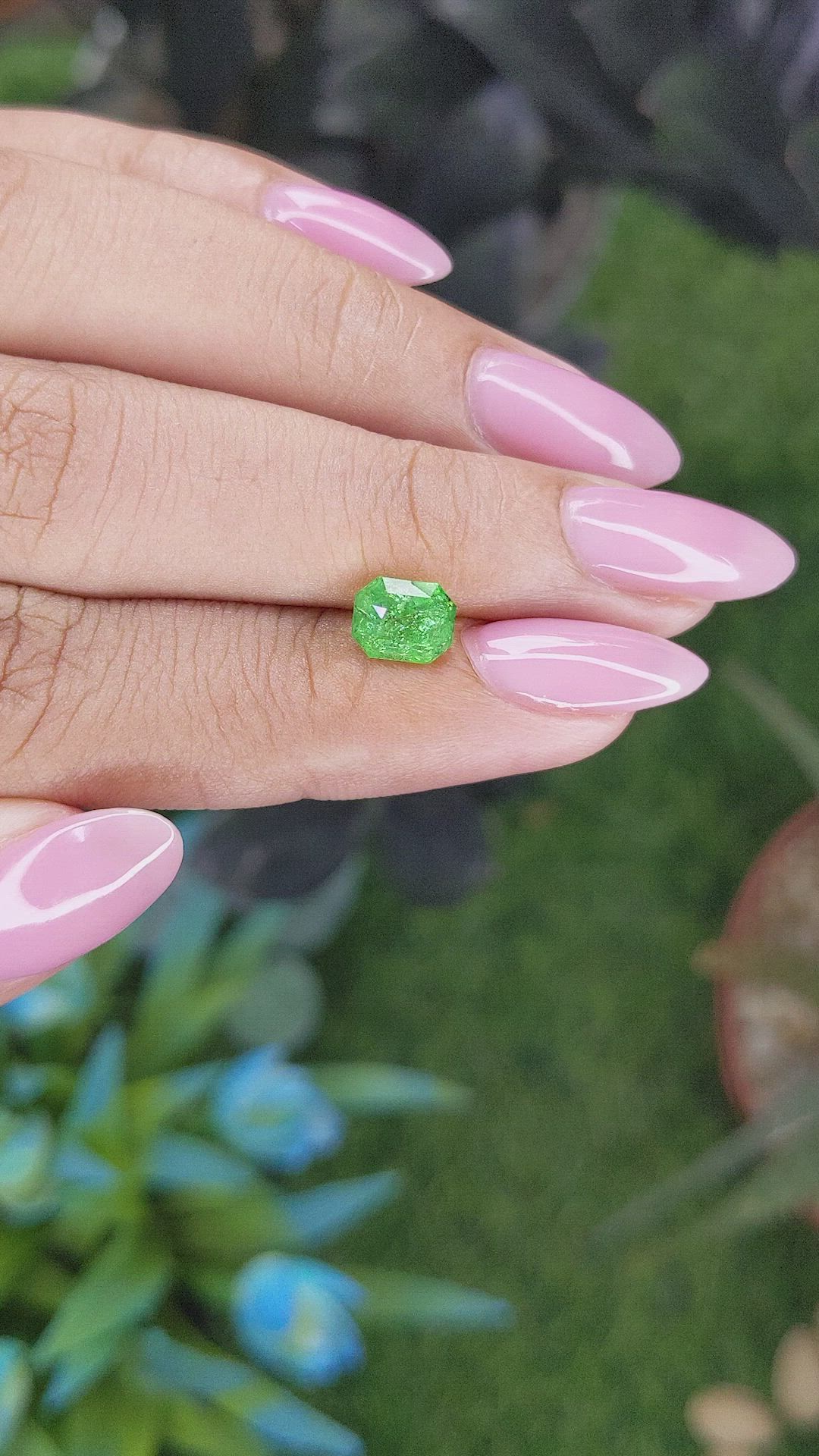 1.42 Ct. Tsavorite Garnet from Tanzania Size Video