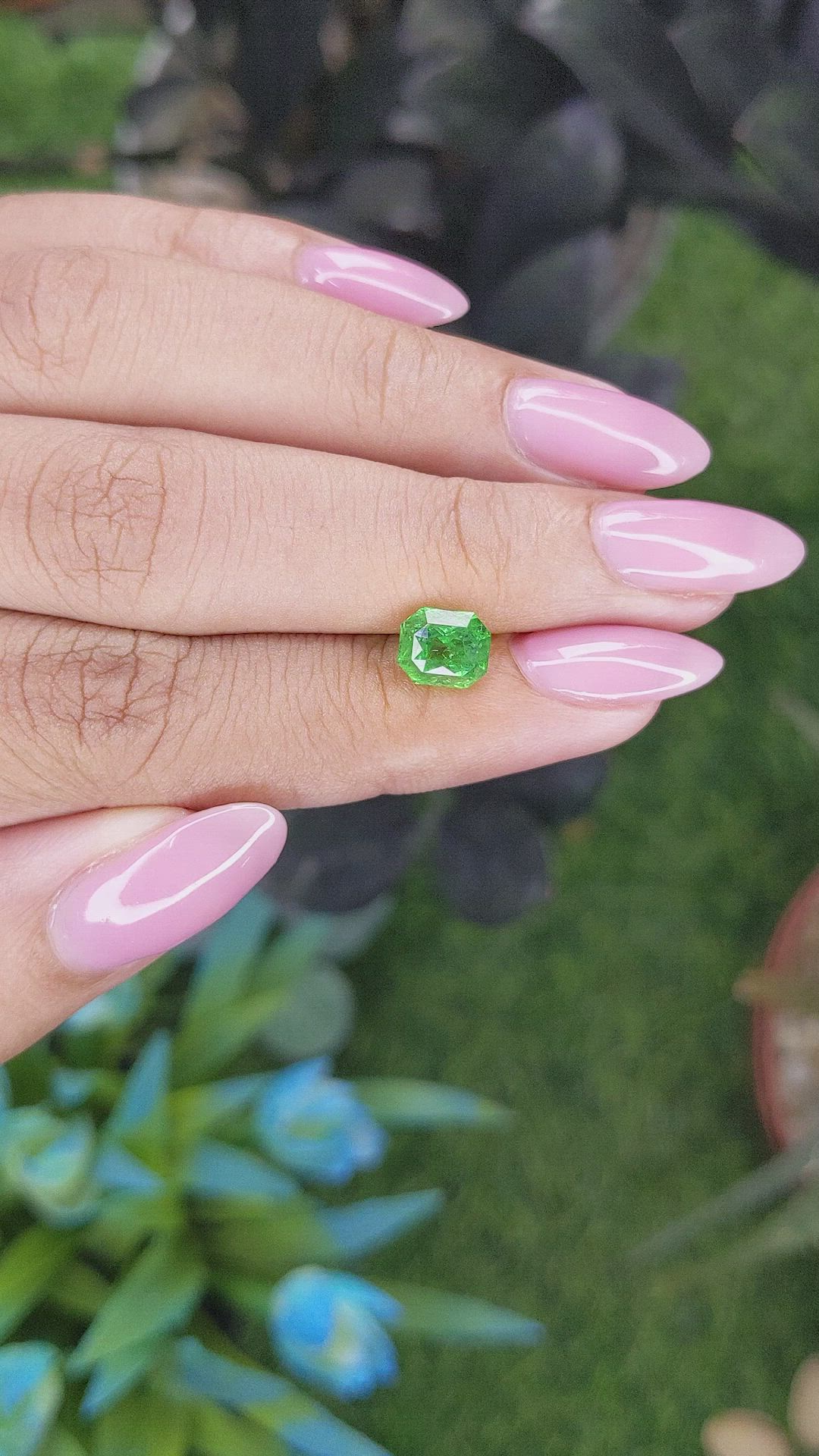 1.79 Ct. Tsavorite Garnet from Tanzania Size Video