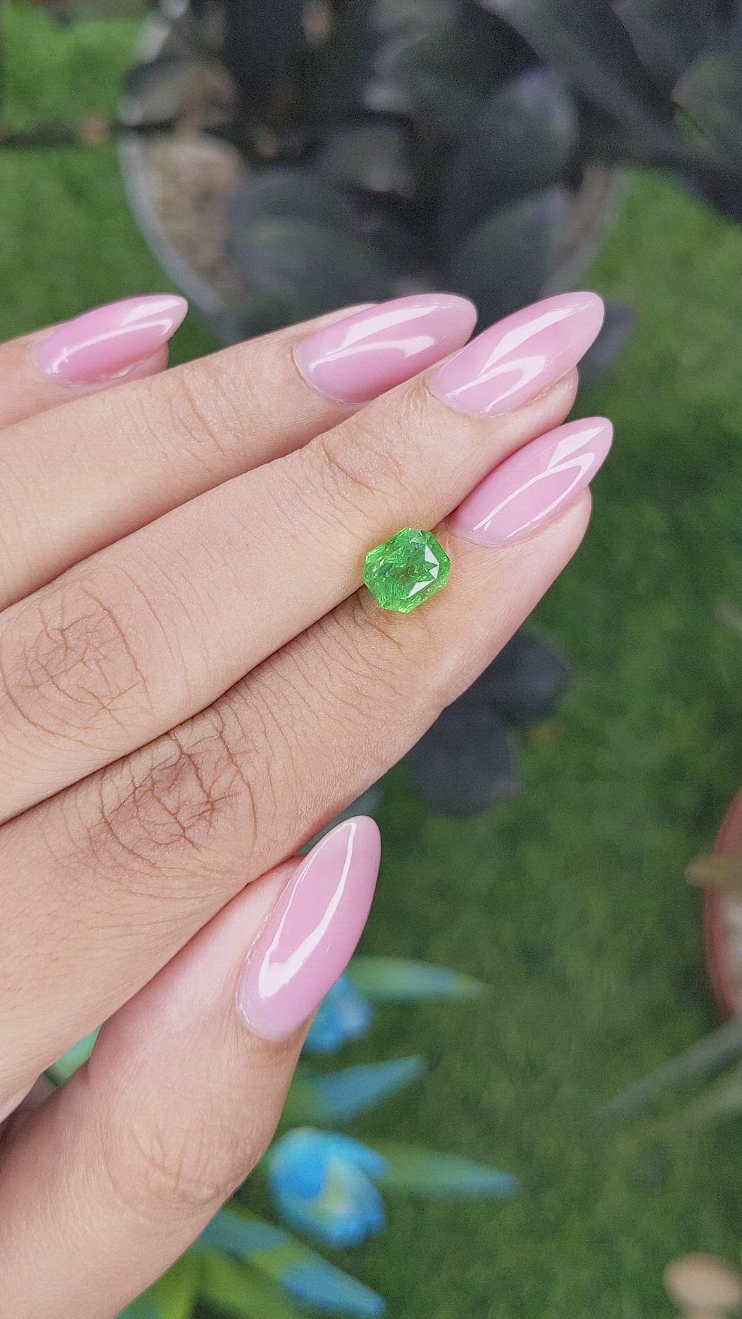 1.79 Ct. Tsavorite Garnet from Tanzania Size Video