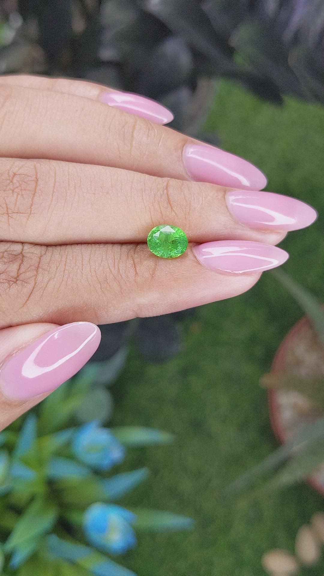 1.35 Ct. Tsavorite Garnet from Tanzania Size Video