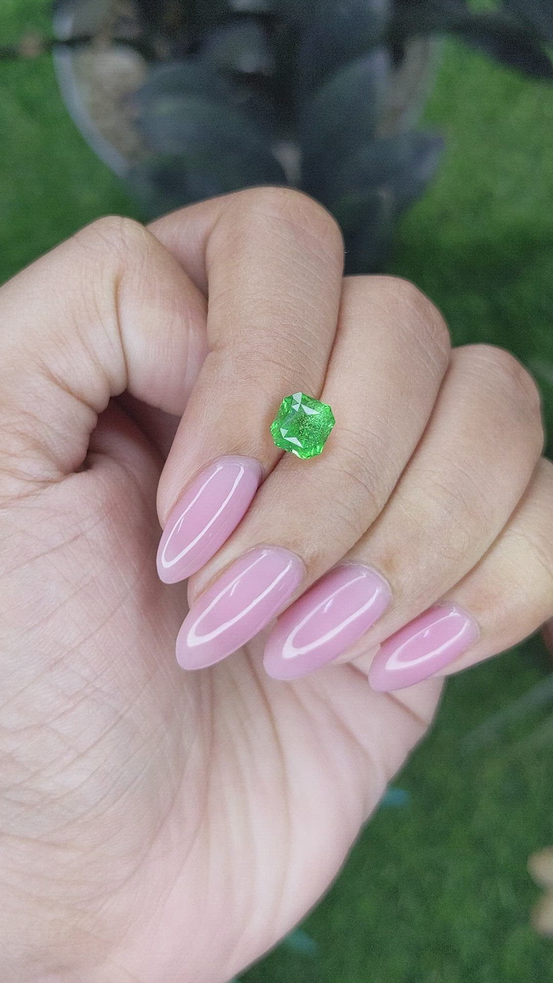 1.89 Ct. Tsavorite Garnet from Tanzania Size Video