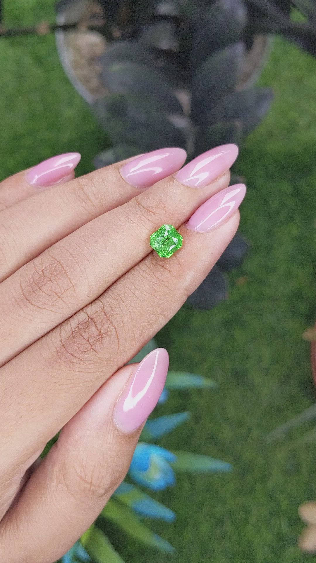 1.89 Ct. Tsavorite Garnet from Tanzania Size Video