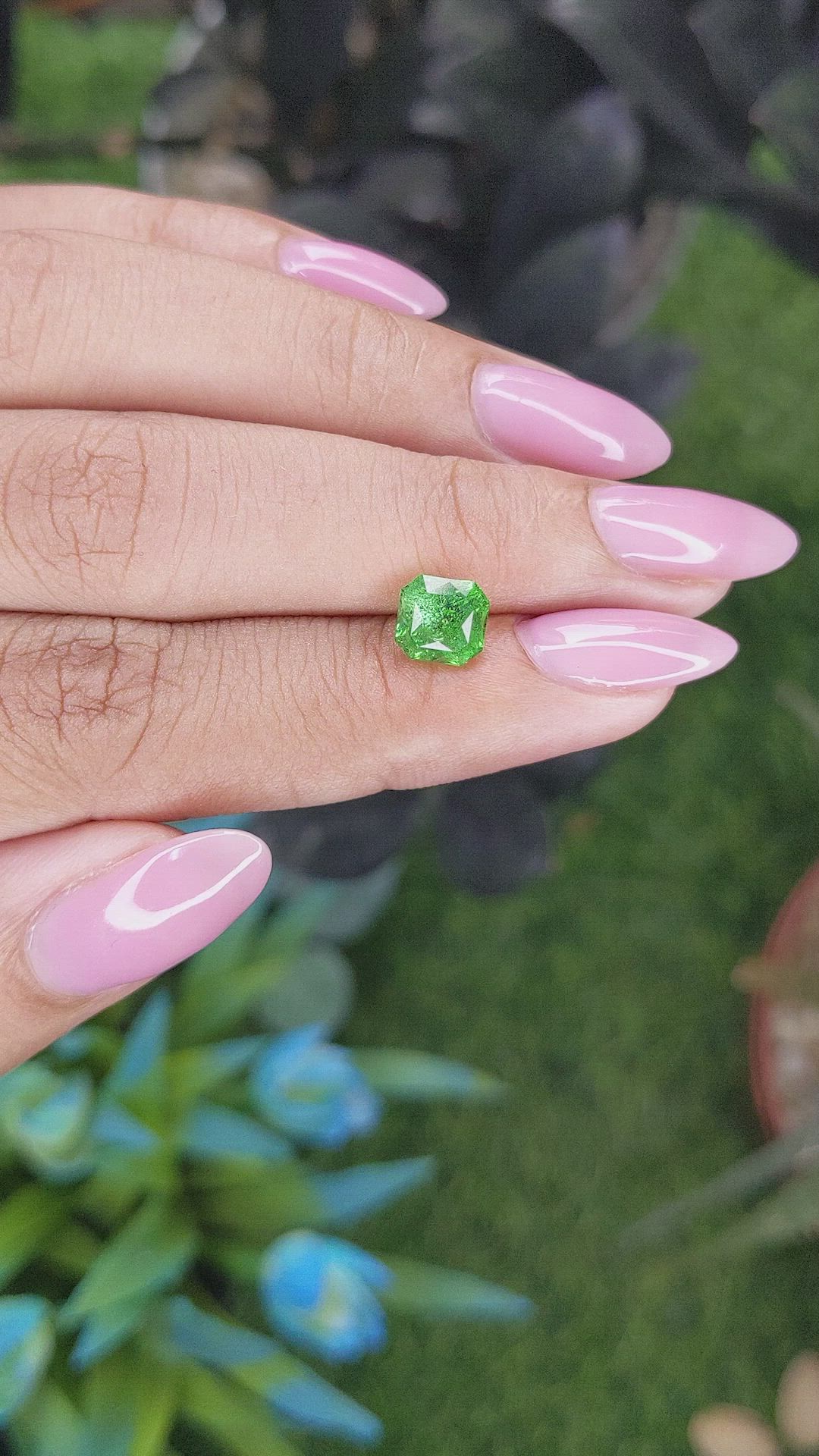 1.89 Ct. Tsavorite Garnet from Tanzania Size Video