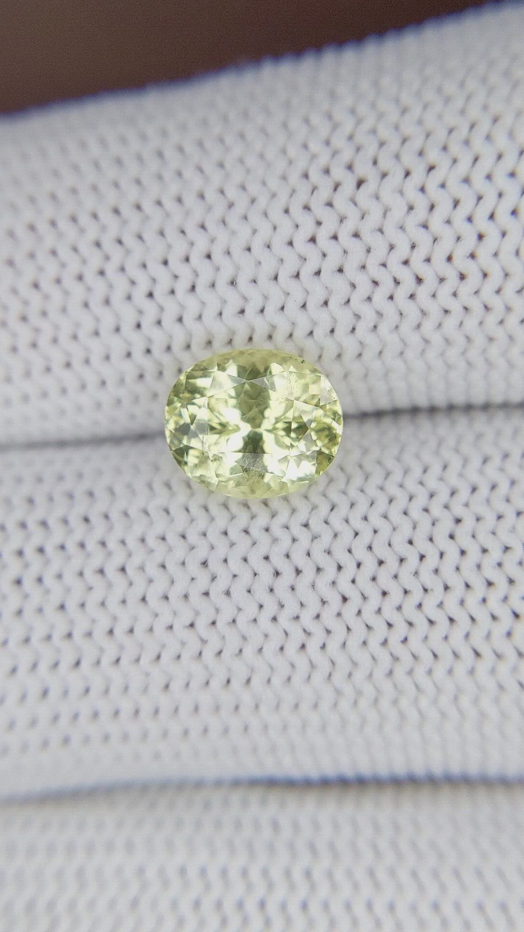 2.53 Ct. Greenish Yellow Chrysoberyl from Tanzania Size Video