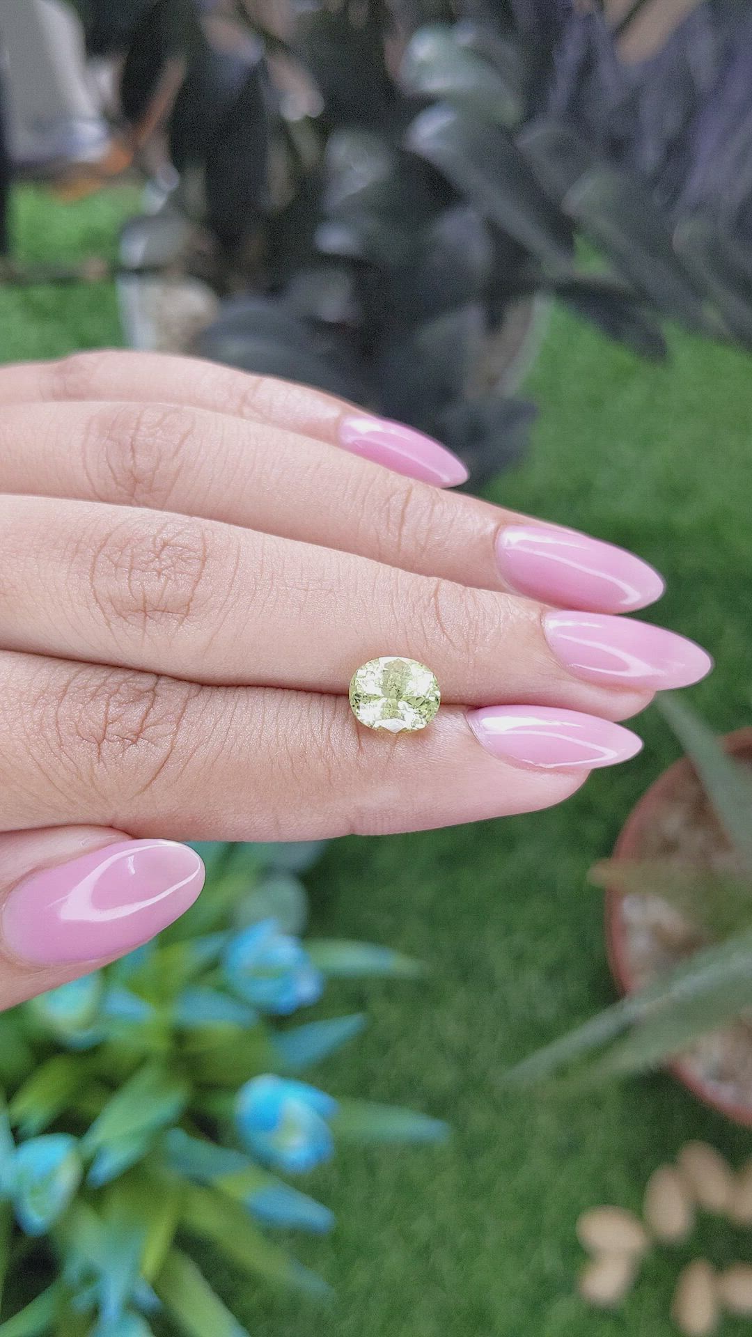 2.53 Ct. Greenish Yellow Chrysoberyl from Tanzania Size Video