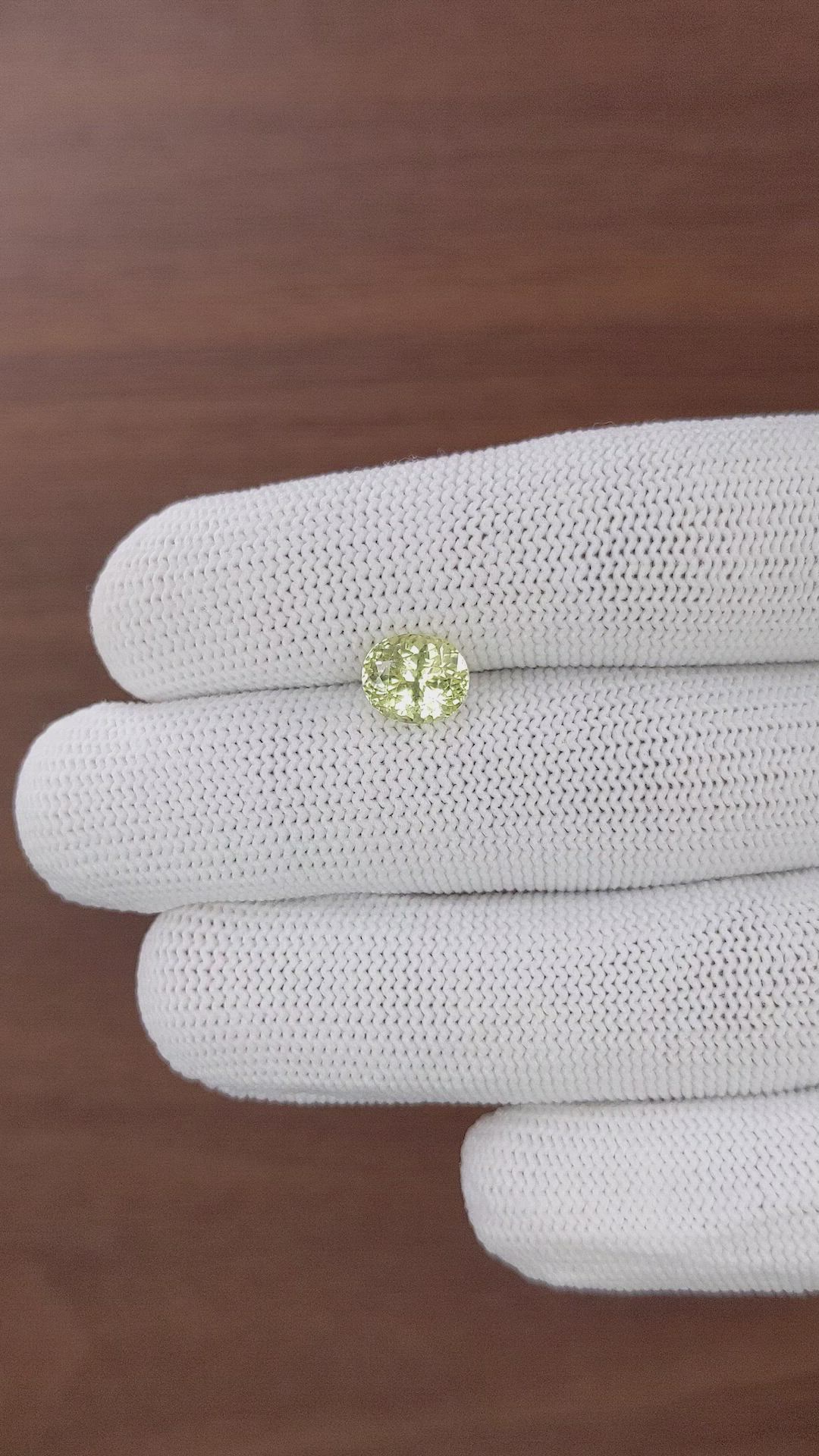 2.53 Ct. Greenish Yellow Chrysoberyl from Tanzania Size Video