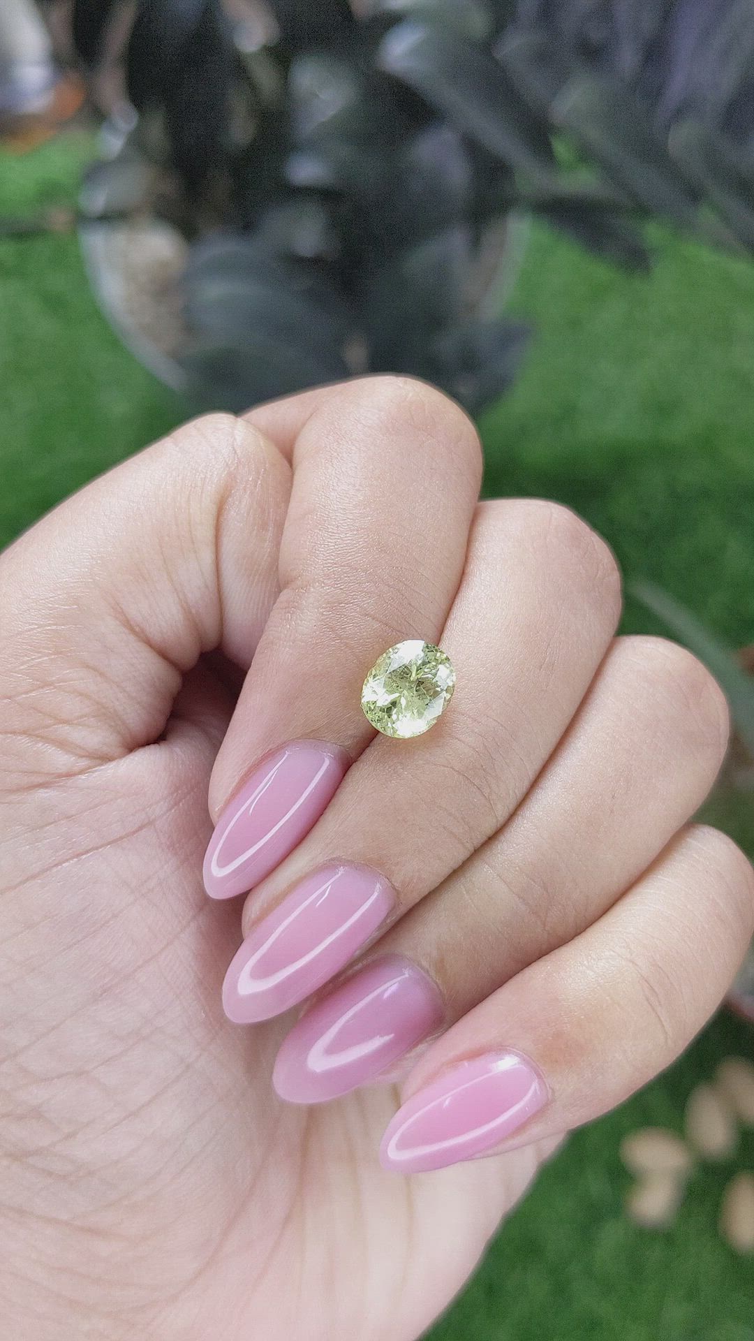2.53 Ct. Greenish Yellow Chrysoberyl from Tanzania Size Video