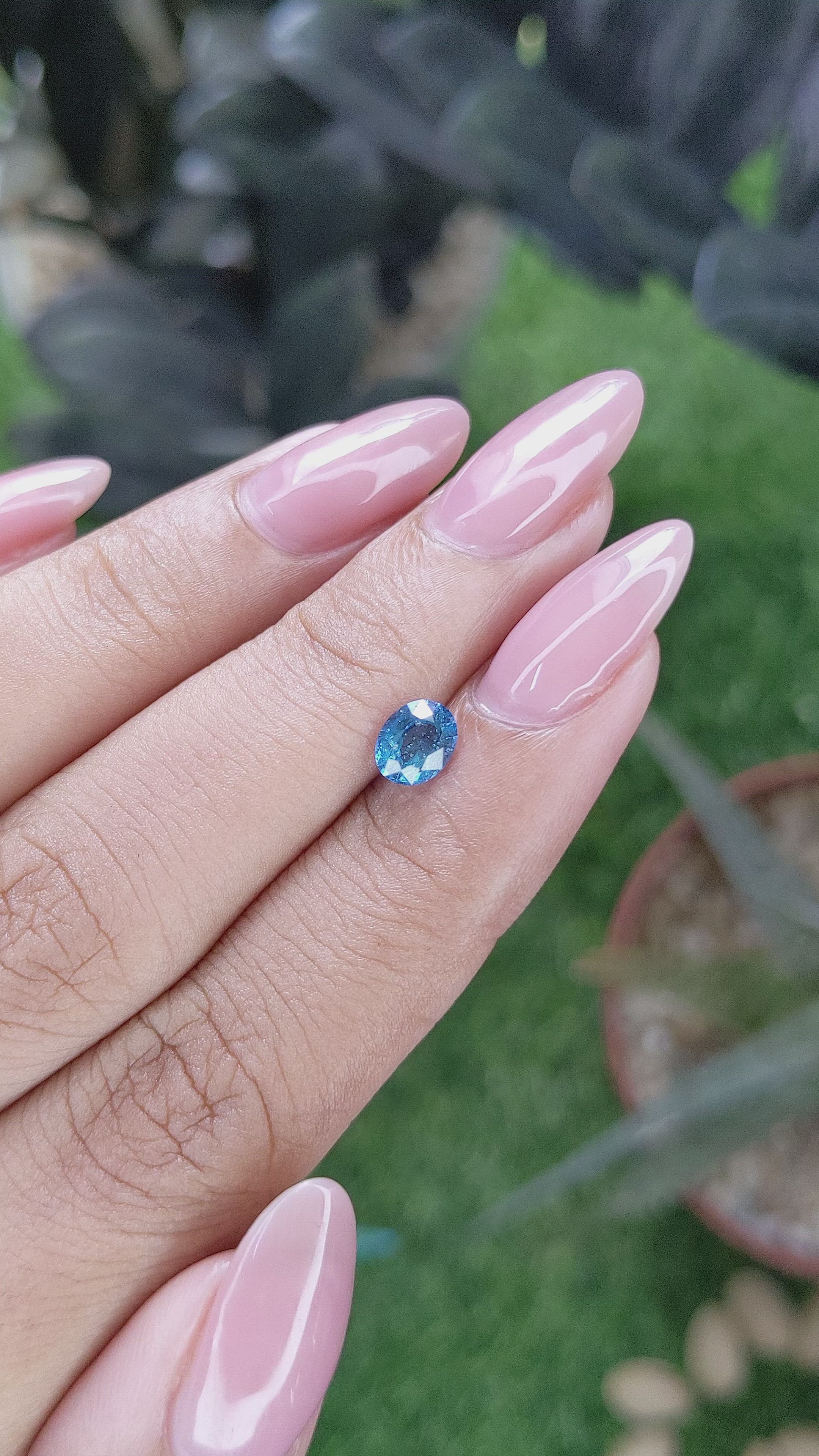 0.63 Ct. Blue Cobalt Spinel from Tanzania Size Video