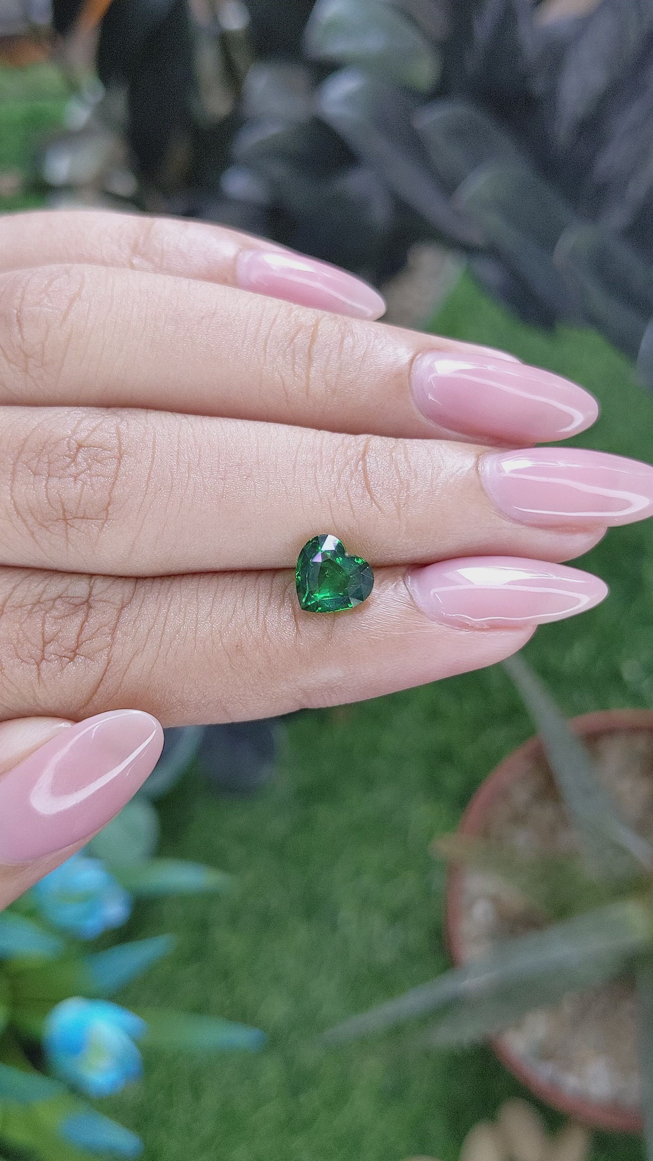 1.57 Ct. Tsavorite Garnet from Kenya Size Video