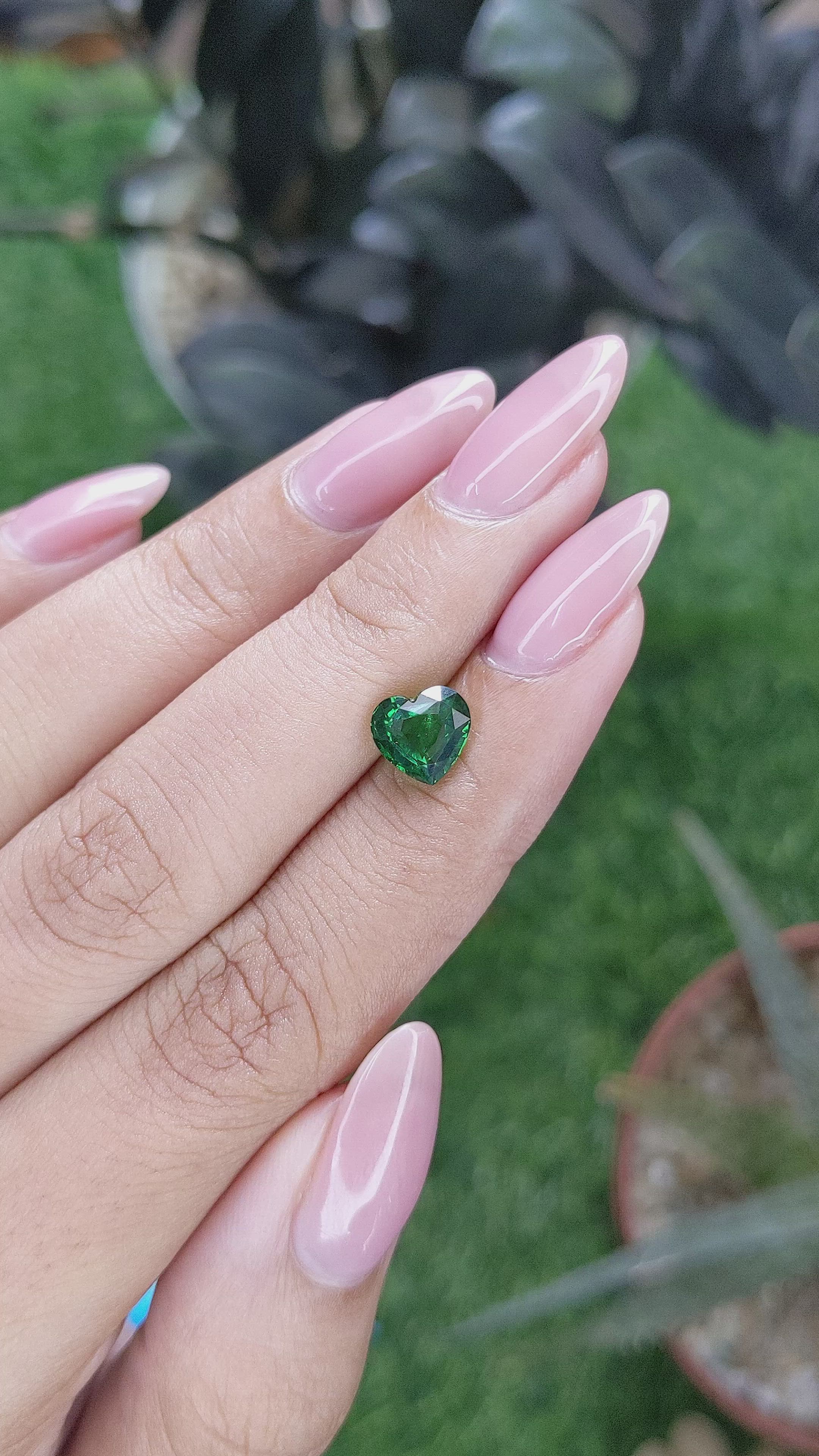 1.57 Ct. Tsavorite Garnet from Kenya Size Video