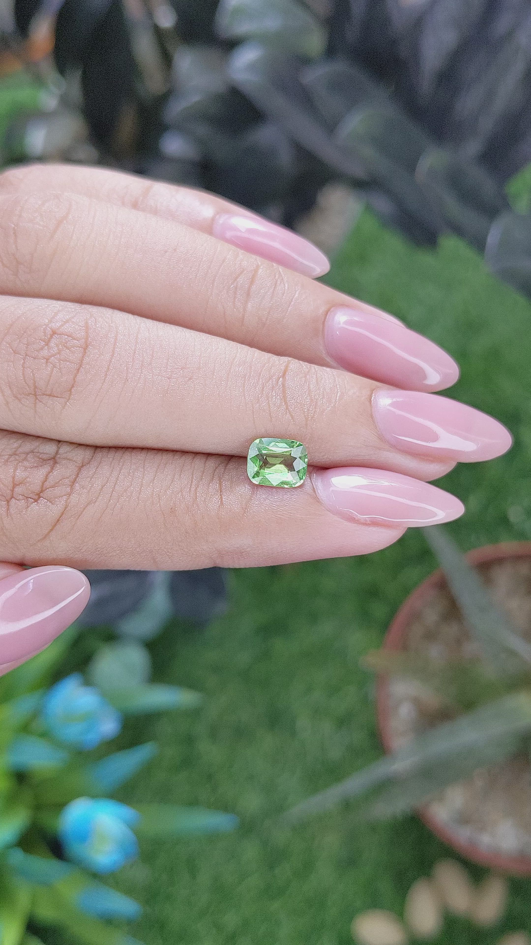 1.02 Ct. Tsavorite Garnet from Kenya Size Video