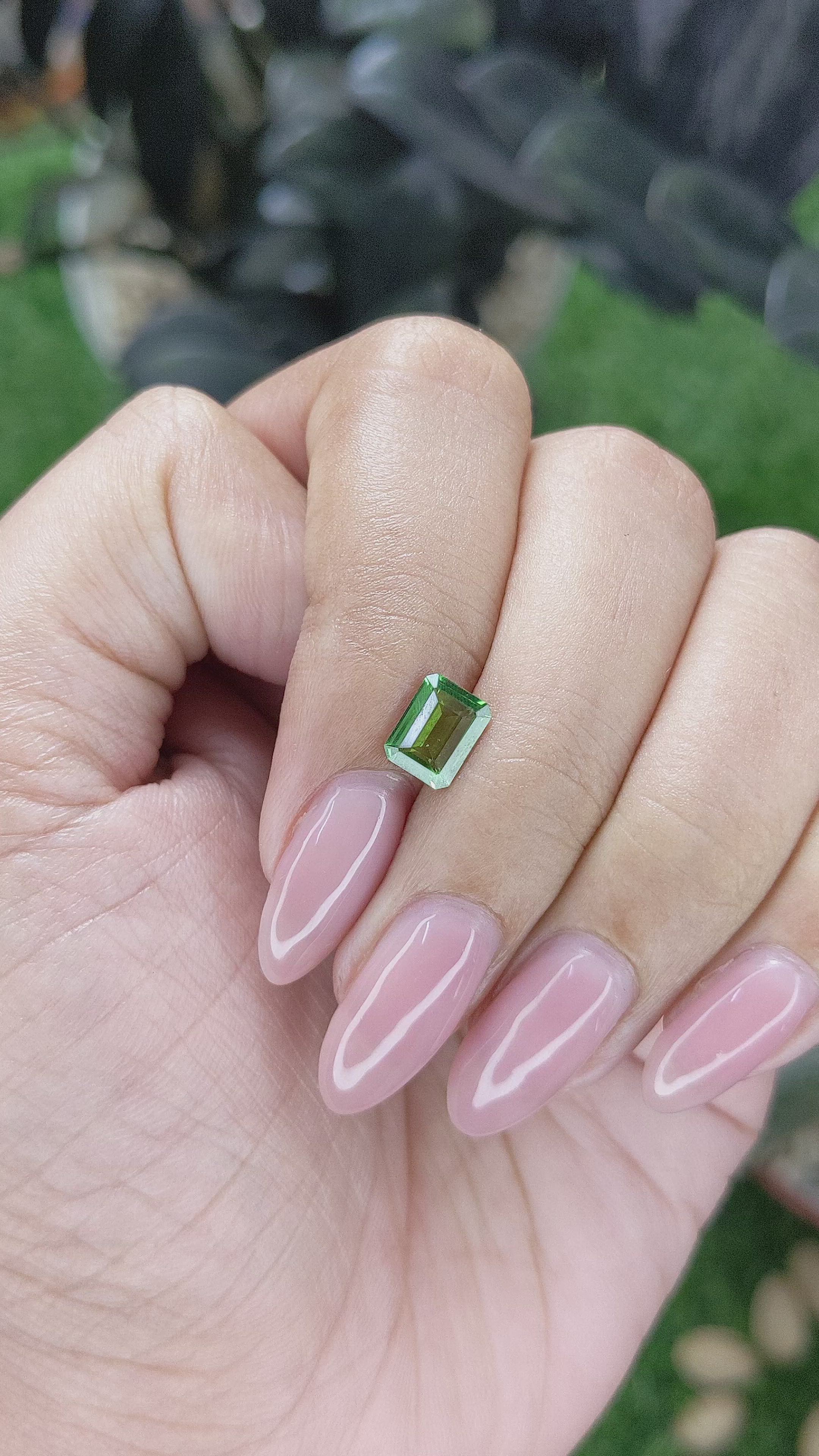 1.05 Ct. Tsavorite Garnet from Kenya Size Video