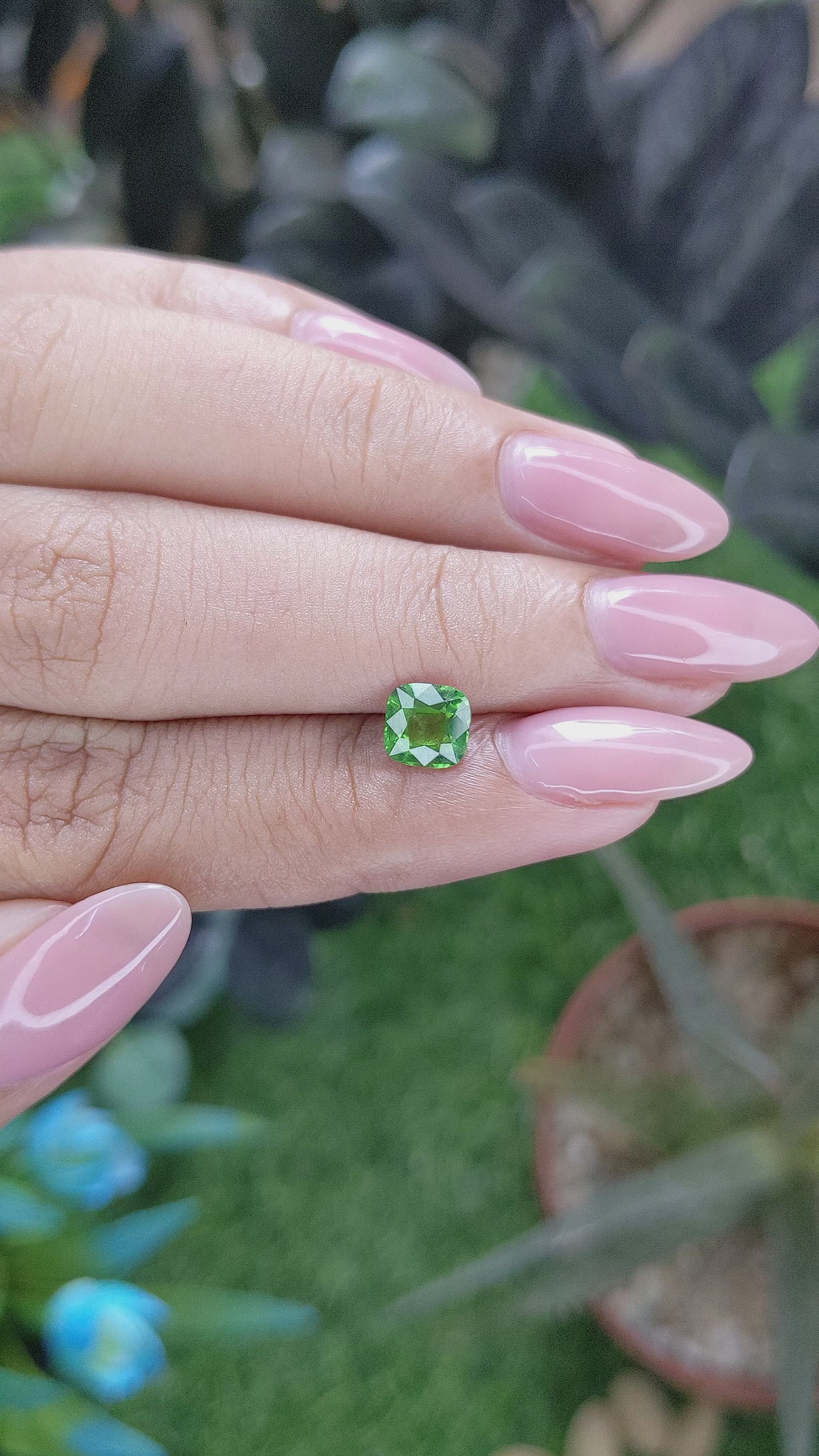 1.06 Ct. Tsavorite Garnet from Kenya Size Video