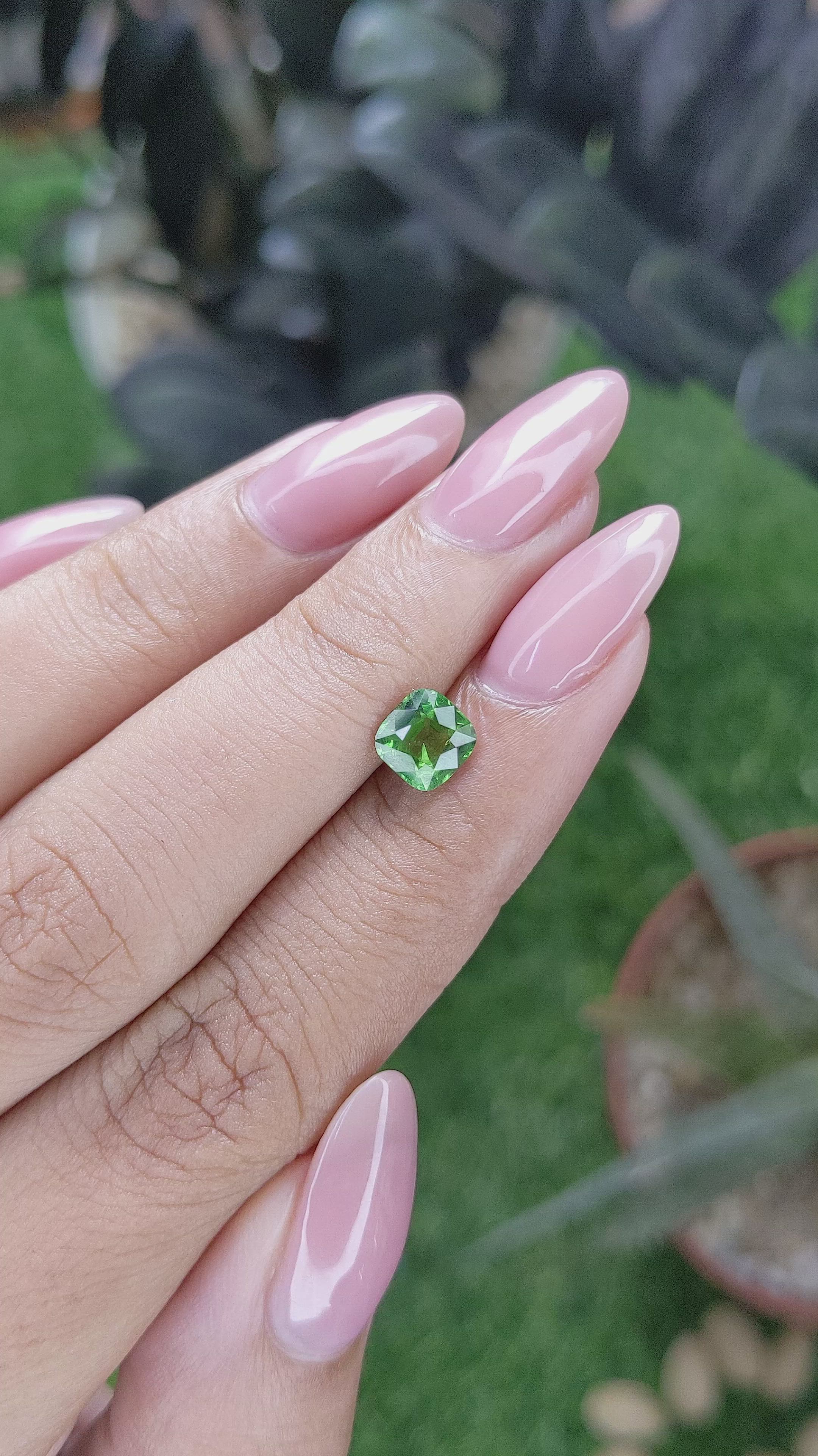 1.06 Ct. Tsavorite Garnet from Kenya Size Video