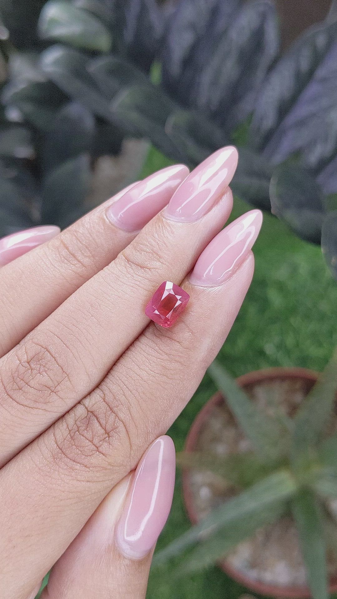 2.02 Ct. Pinkish Orange Spinel from Tanzania Size Video