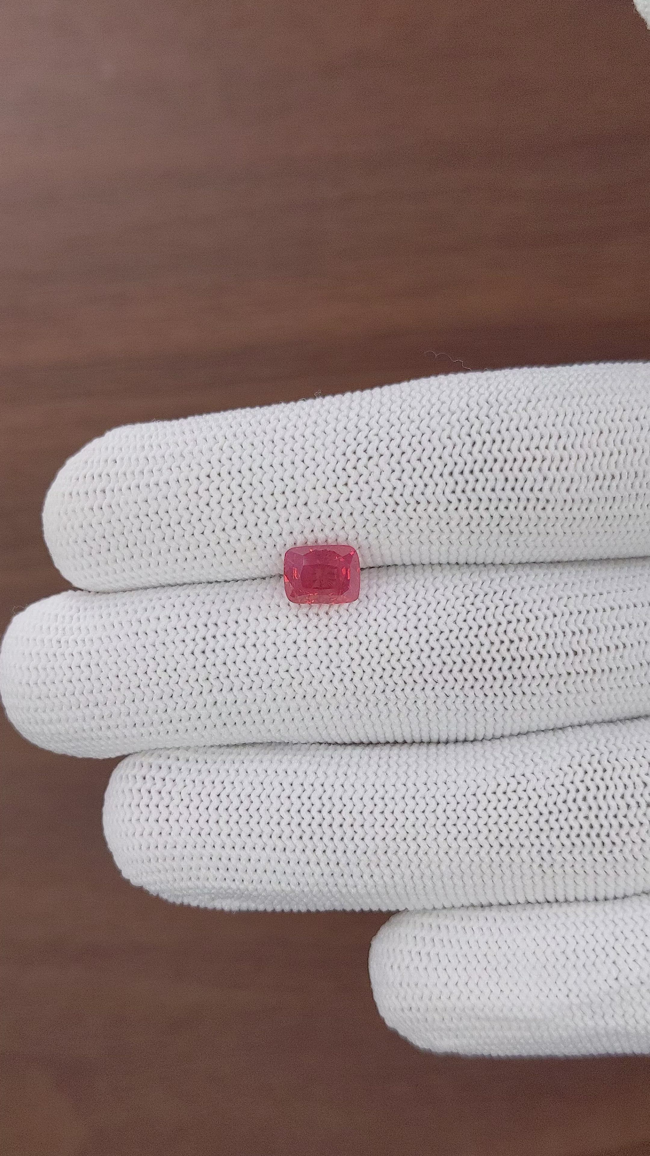 2.02 Ct. Pinkish Orange Spinel from Tanzania Size Video