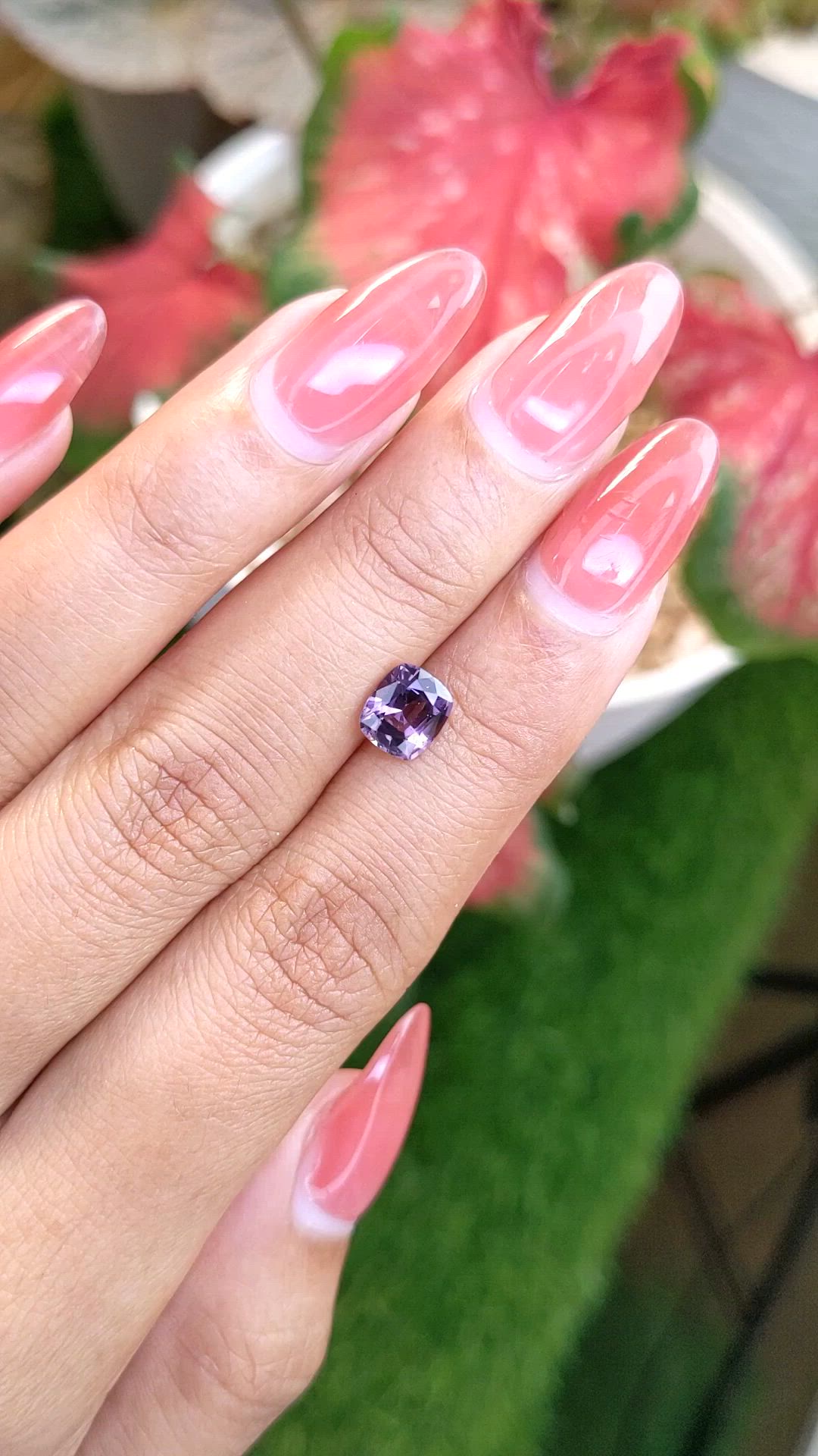 1.40 Ct. Pinkish Purple Spinel from Ceylon (Sri Lanka) Size Video