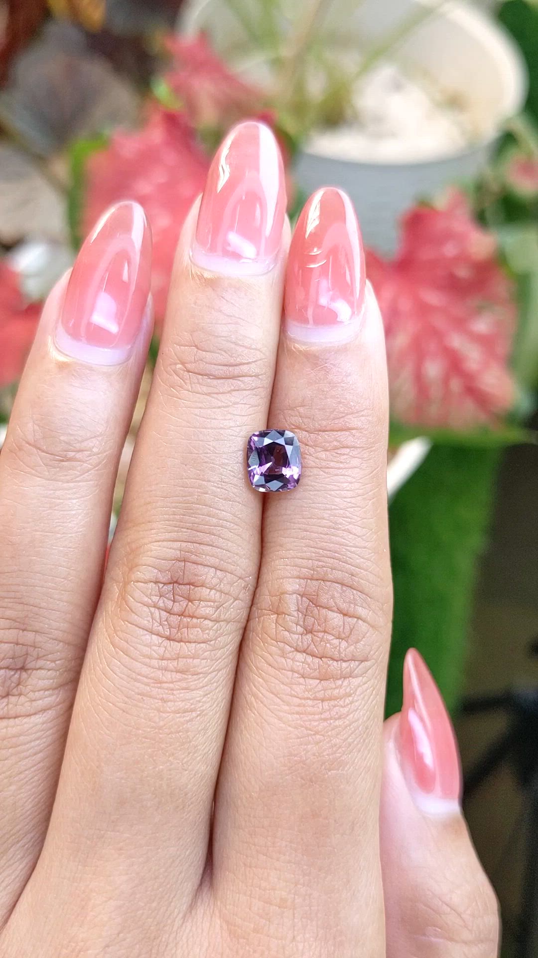 1.40 Ct. Pinkish Purple Spinel from Ceylon (Sri Lanka) Size Video