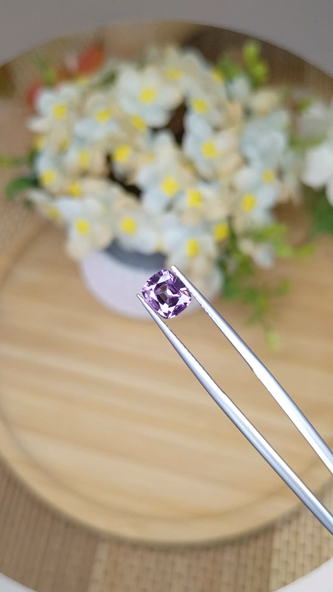 1.40 Ct. Pinkish Purple Spinel from Ceylon (Sri Lanka) Size Video