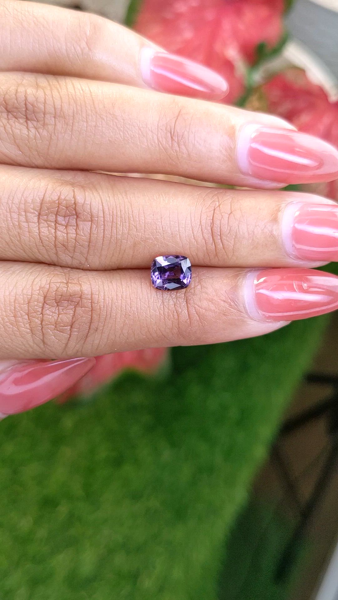 1.40 Ct. Pinkish Purple Spinel from Ceylon (Sri Lanka) Size Video