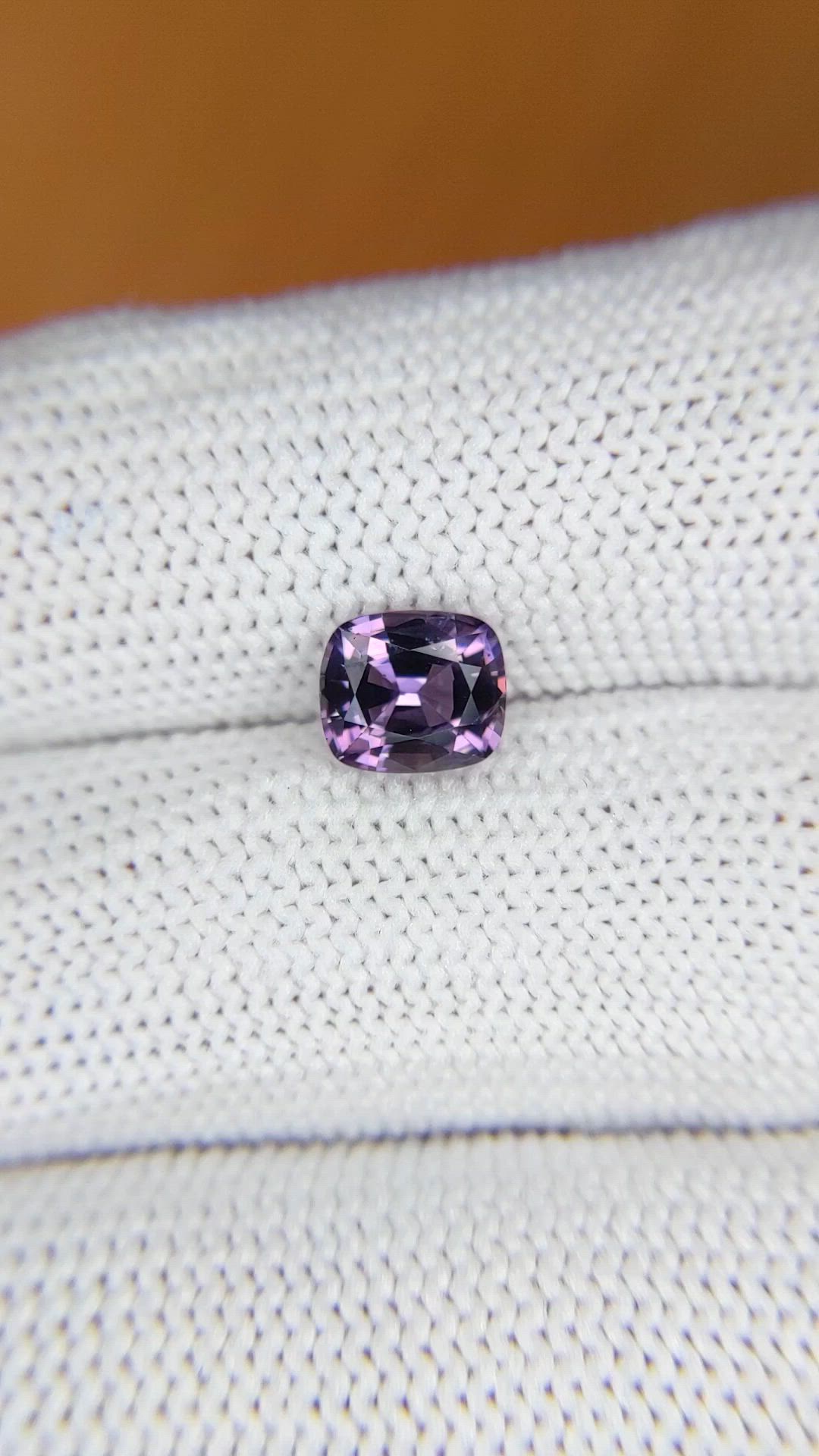 1.40 Ct. Pinkish Purple Spinel from Ceylon (Sri Lanka) Size Video