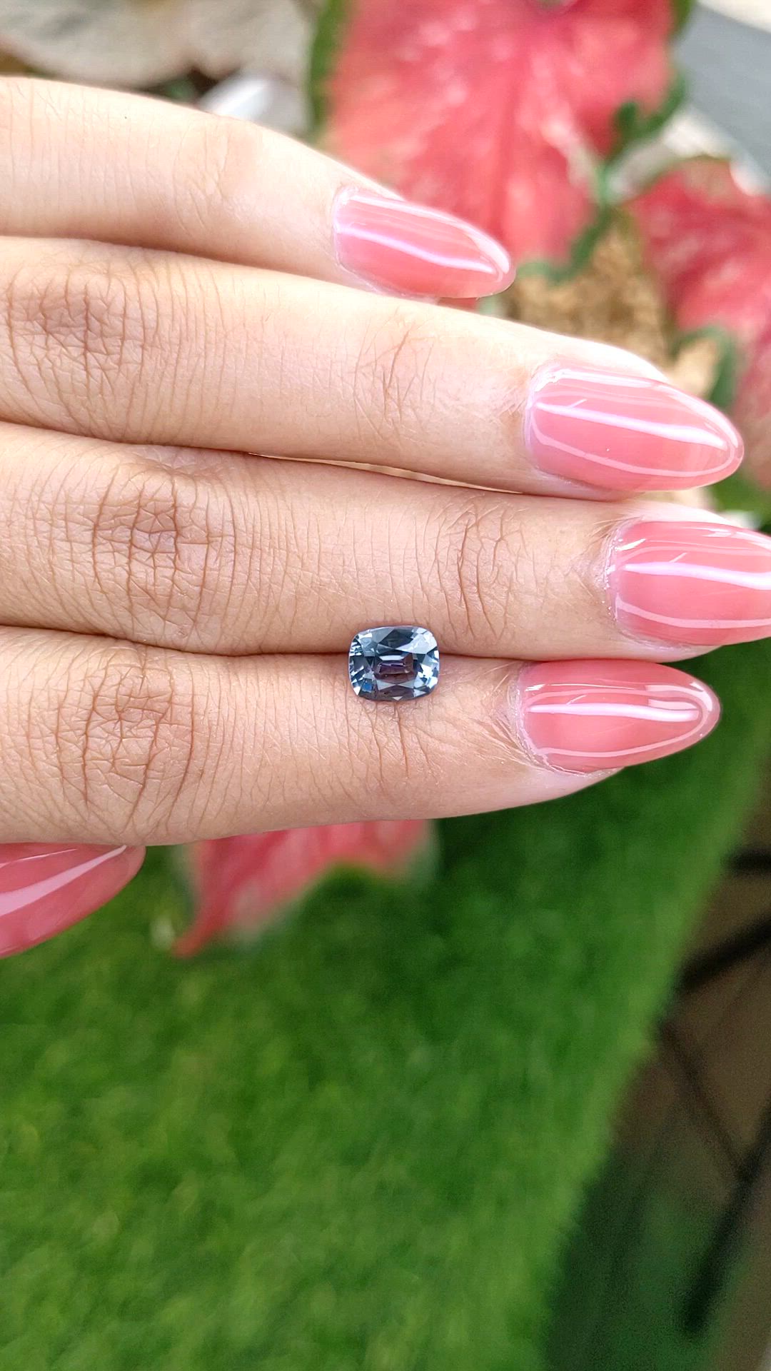 1.26 Ct. Greyish Blue Spinel from Ceylon (Sri Lanka) Size Video