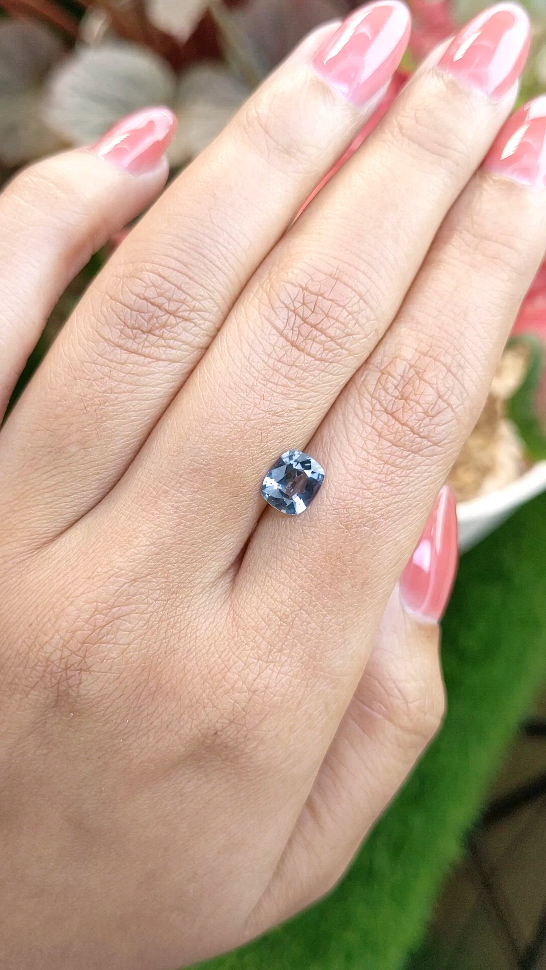 1.26 Ct. Greyish Blue Spinel from Ceylon (Sri Lanka) Size Video