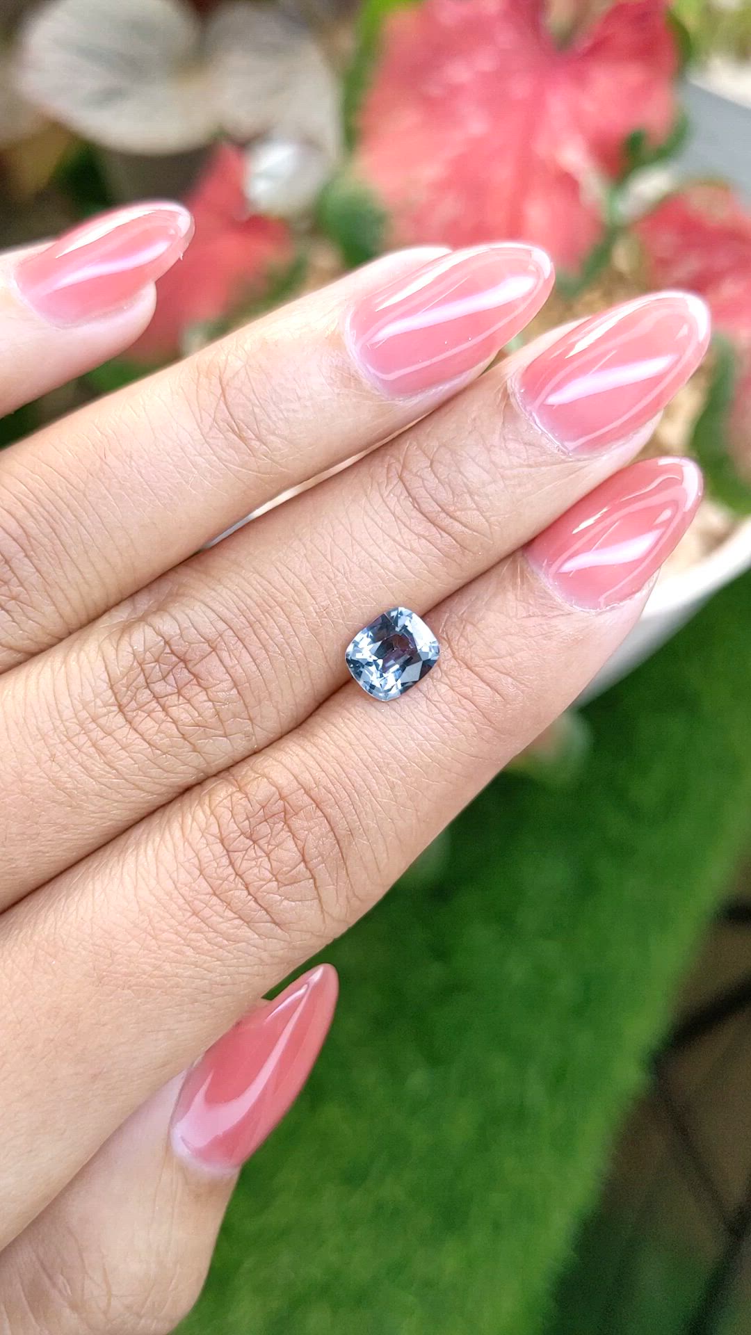 1.26 Ct. Greyish Blue Spinel from Ceylon (Sri Lanka) Size Video