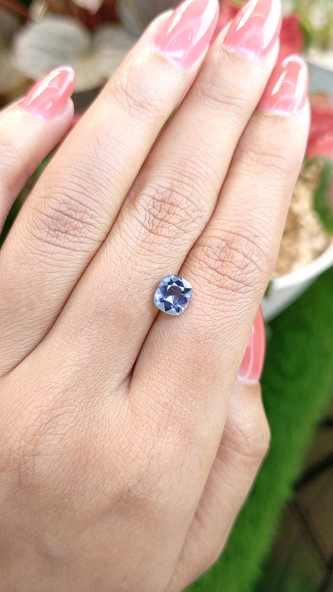 1.67 Ct. Greyish Violet Spinel from Ceylon (Sri Lanka) Size Video