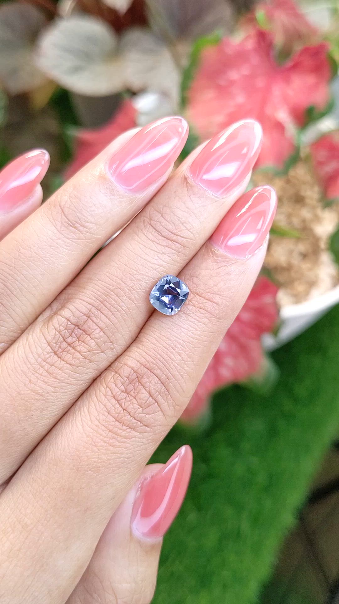 1.67 Ct. Greyish Violet Spinel from Ceylon (Sri Lanka) Size Video
