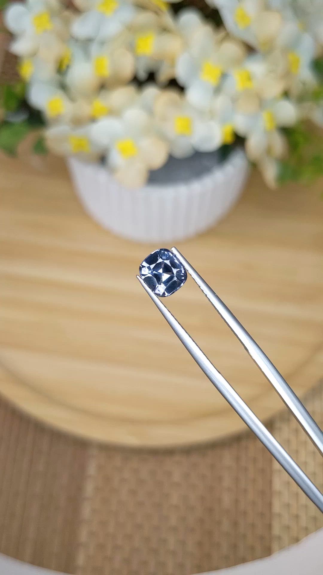 1.67 Ct. Greyish Violet Spinel from Ceylon (Sri Lanka) Size Video