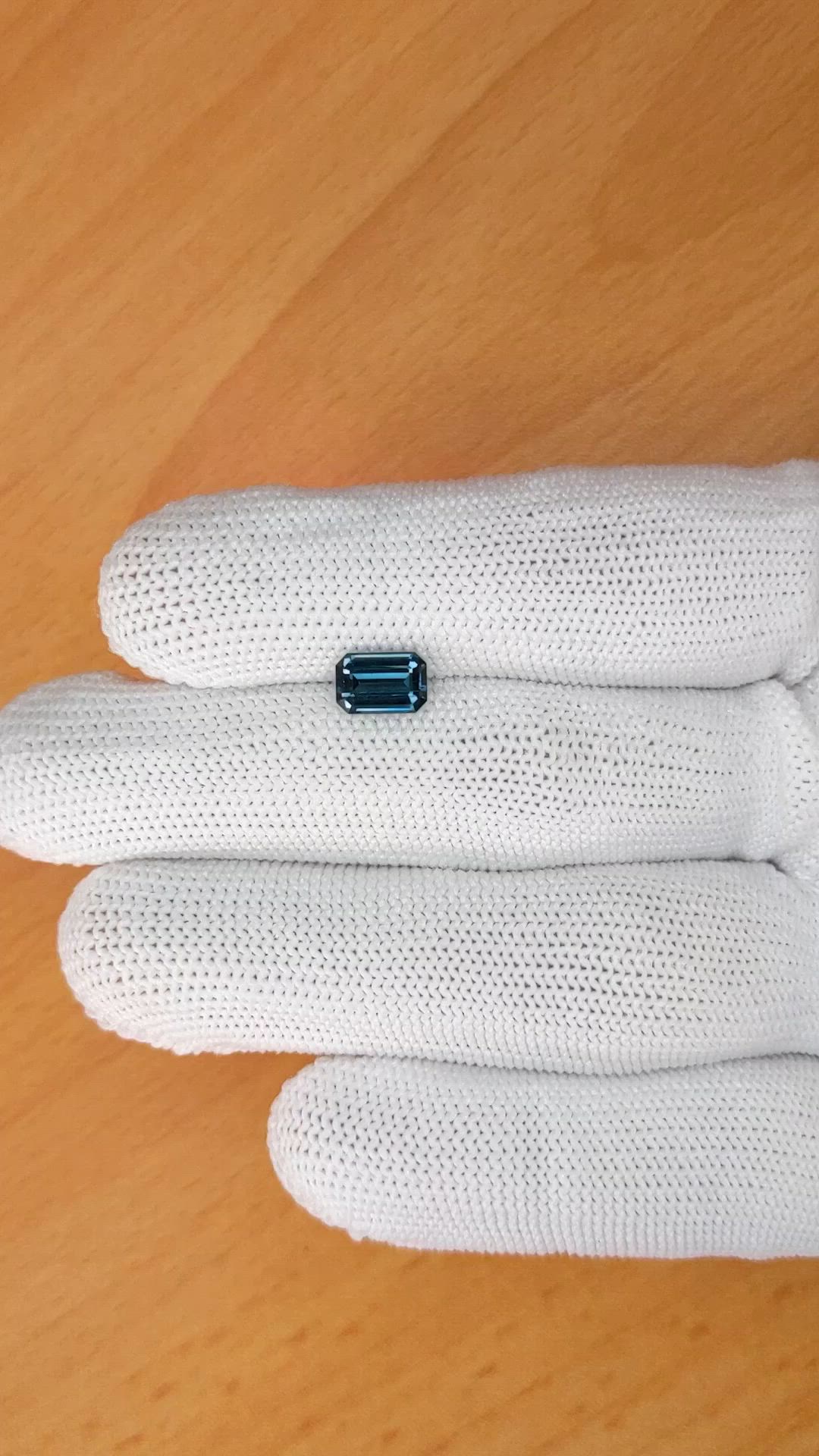 1.53 Ct. Greenish Blue Spinel from Ceylon (Sri Lanka) Size Video