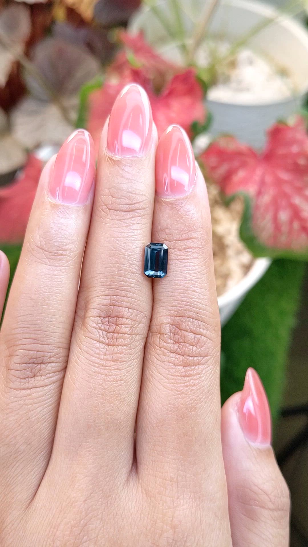 1.53 Ct. Greenish Blue Spinel from Ceylon (Sri Lanka) Size Video