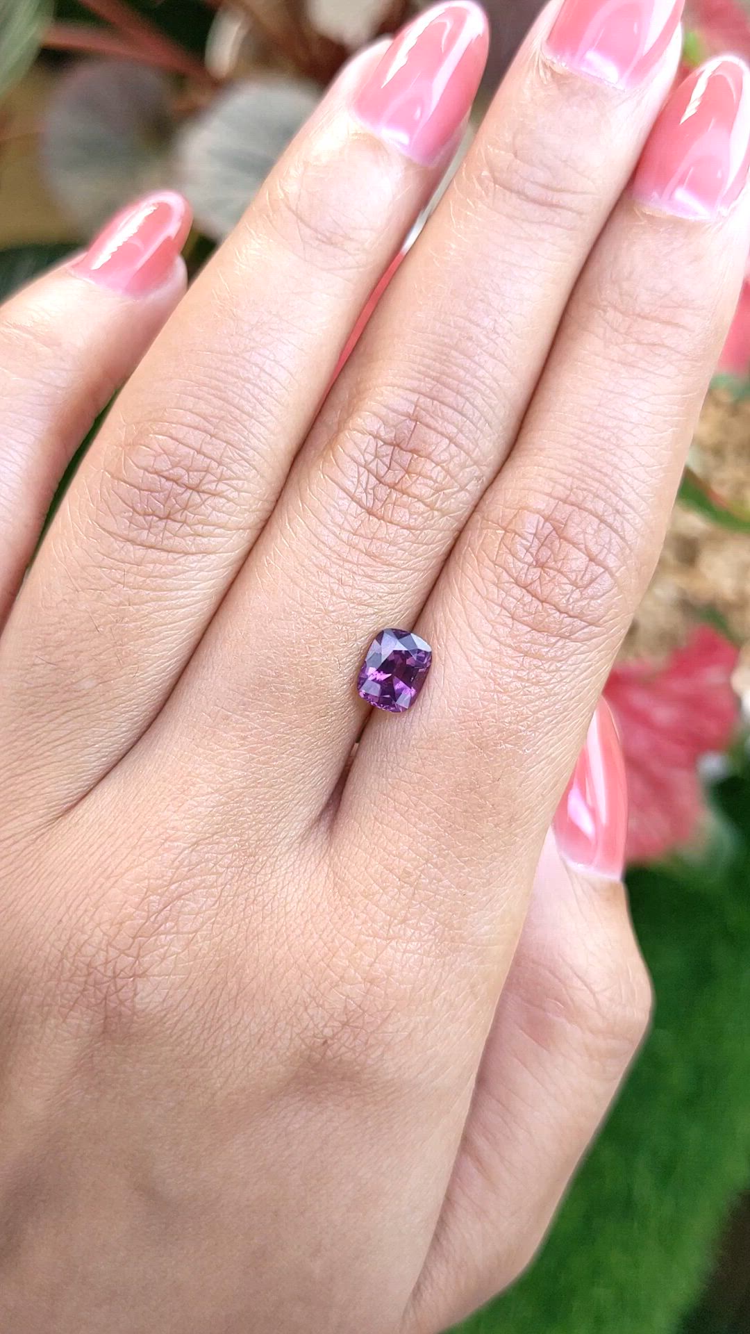 1.25 Ct. Purplish Pink Spinel from Ceylon (Sri Lanka) Size Video