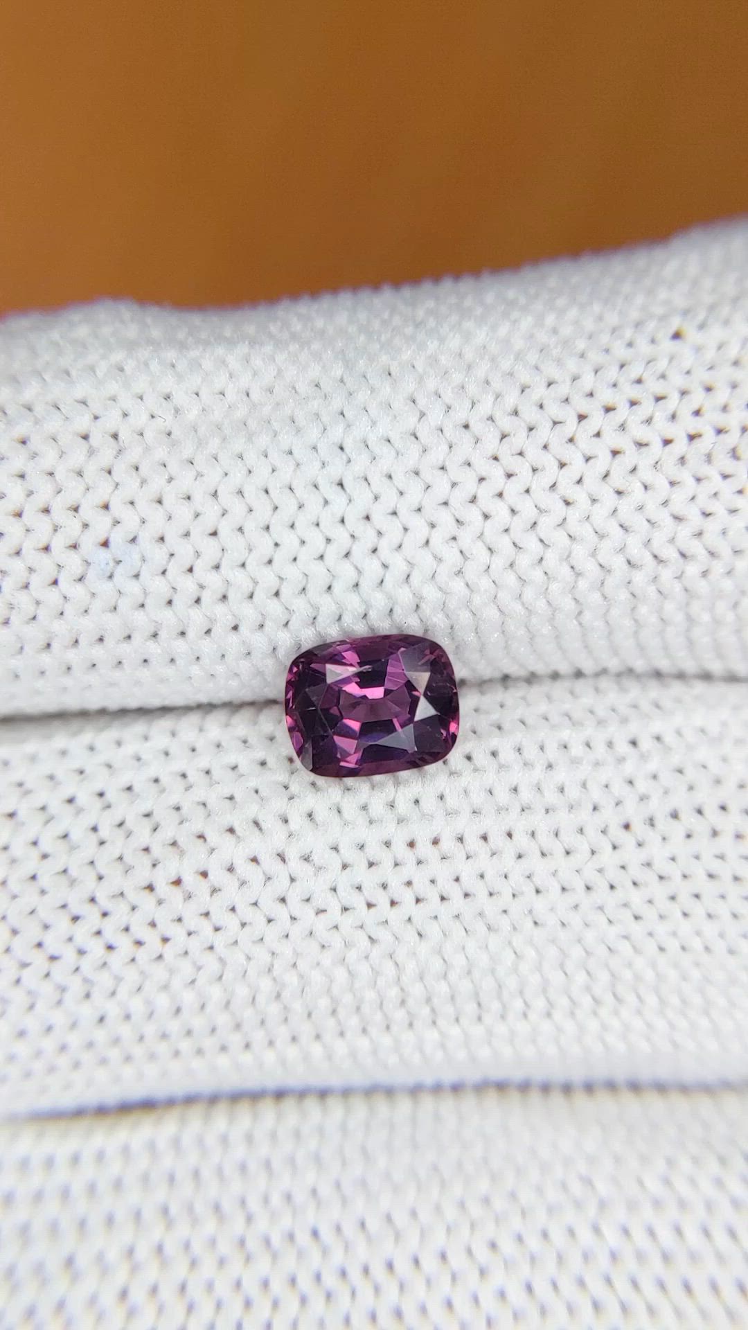 1.25 Ct. Purplish Pink Spinel from Ceylon (Sri Lanka) Size Video