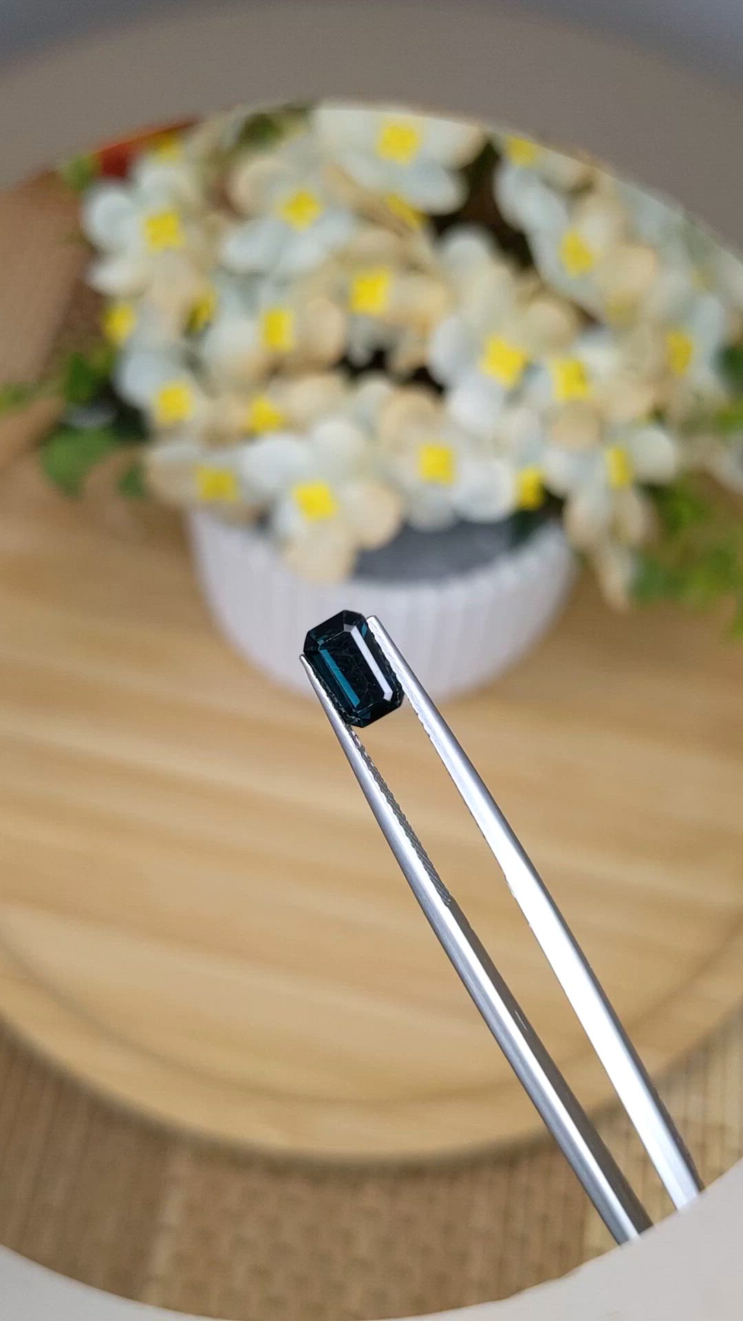 1.45 Ct. Bluish Green Spinel from Ceylon (Sri Lanka) Size Video