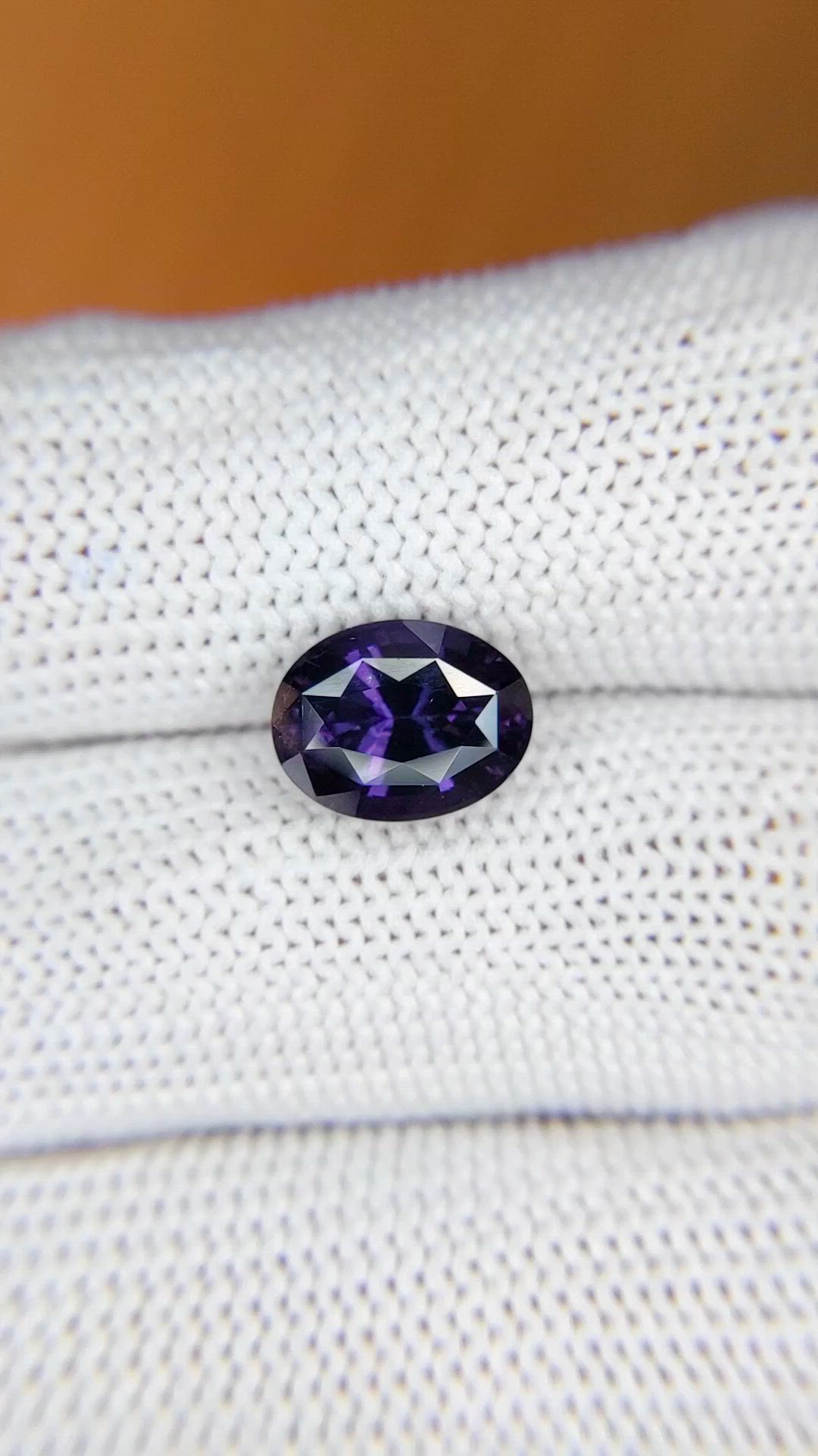 3.22 Ct. Purple Spinel from Ceylon (Sri Lanka) Size Video