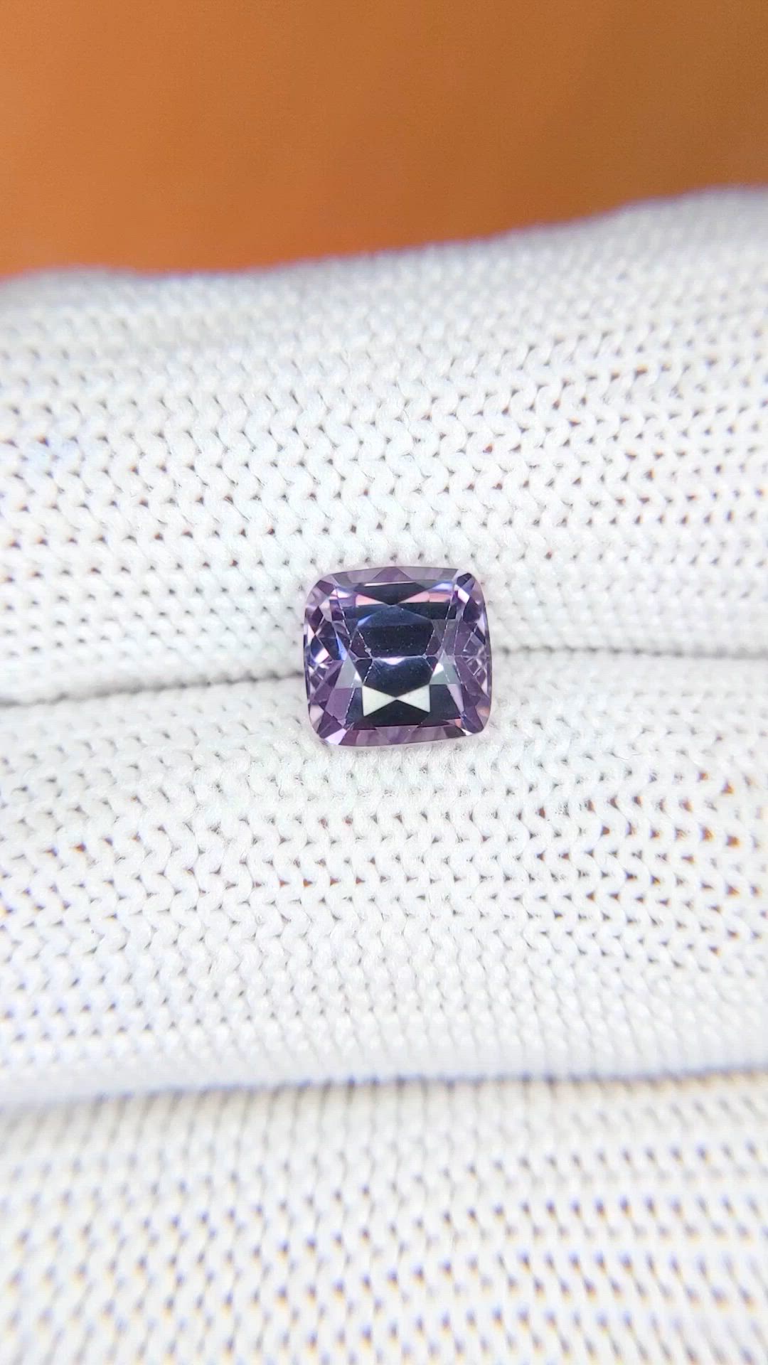 1.96 Ct. Pinkish Purple Spinel from Ceylon (Sri Lanka) Size Video