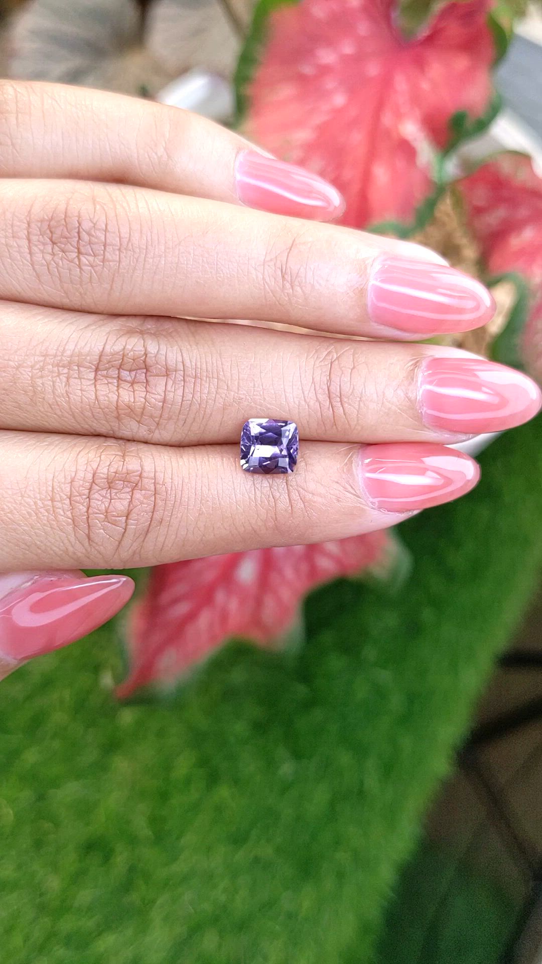 1.96 Ct. Pinkish Purple Spinel from Ceylon (Sri Lanka) Size Video