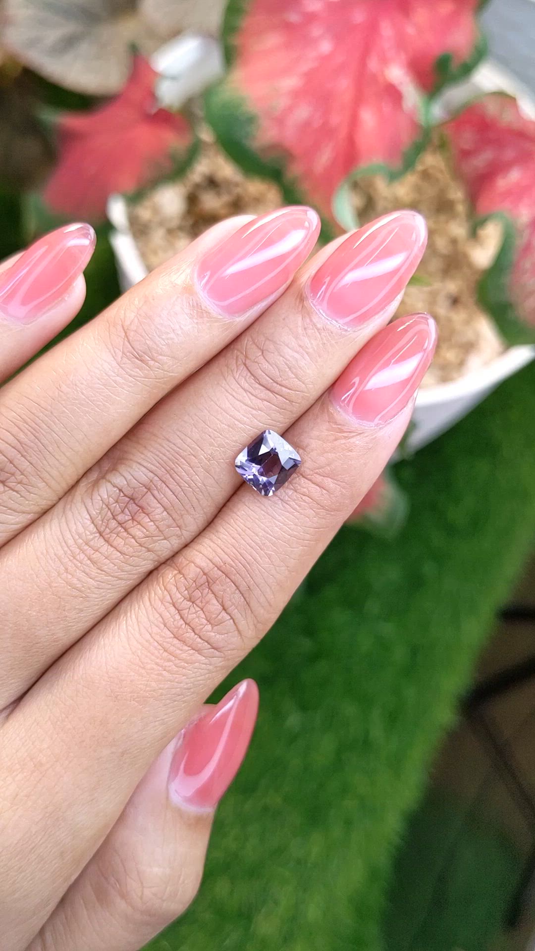 1.96 Ct. Pinkish Purple Spinel from Ceylon (Sri Lanka) Size Video