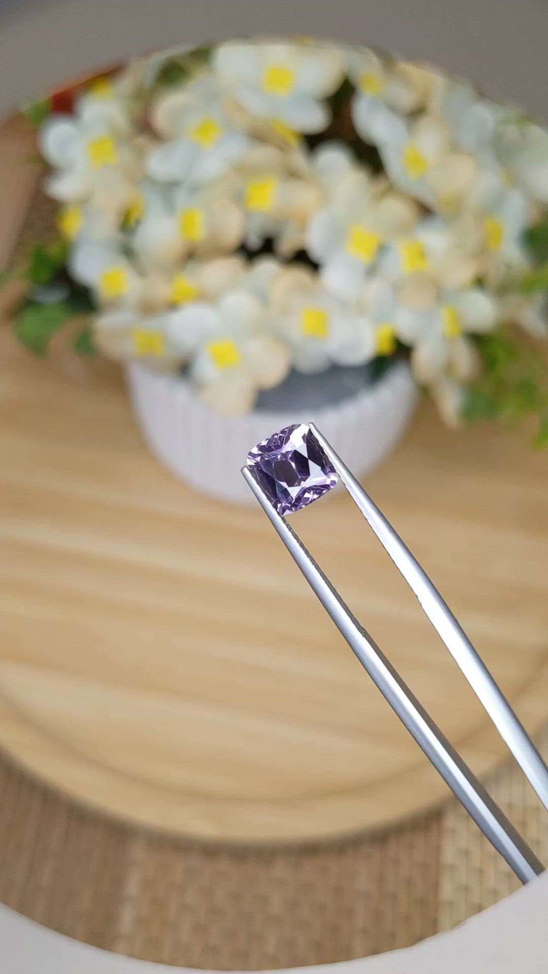 1.96 Ct. Pinkish Purple Spinel from Ceylon (Sri Lanka) Size Video
