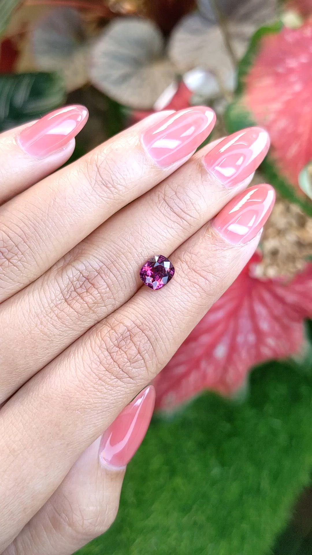 1.61 Ct. Reddish Pink Spinel from Ceylon (Sri Lanka) Size Video