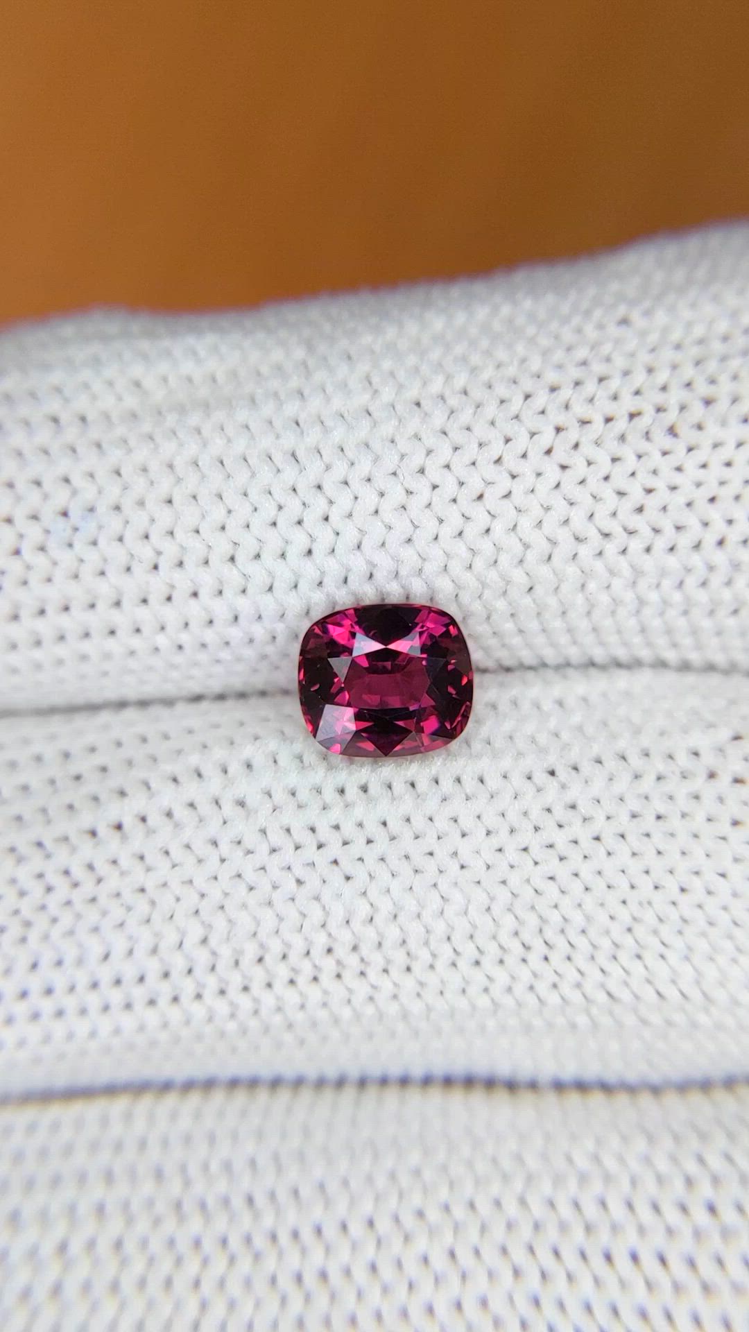 1.61 Ct. Reddish Pink Spinel from Ceylon (Sri Lanka) Size Video