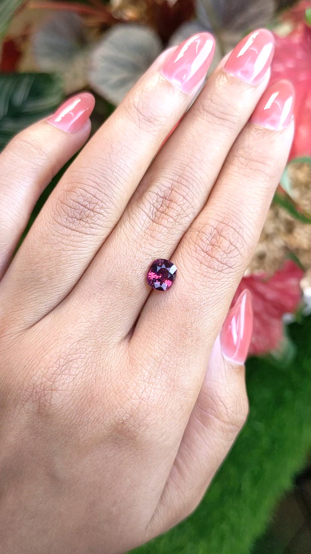 1.61 Ct. Reddish Pink Spinel from Ceylon (Sri Lanka) Size Video