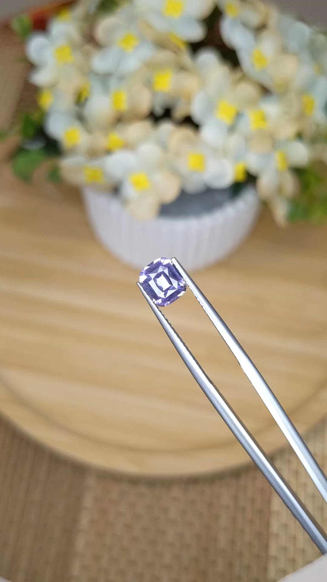 1.47 Ct. Purple Spinel from Ceylon (Sri Lanka) Size Video