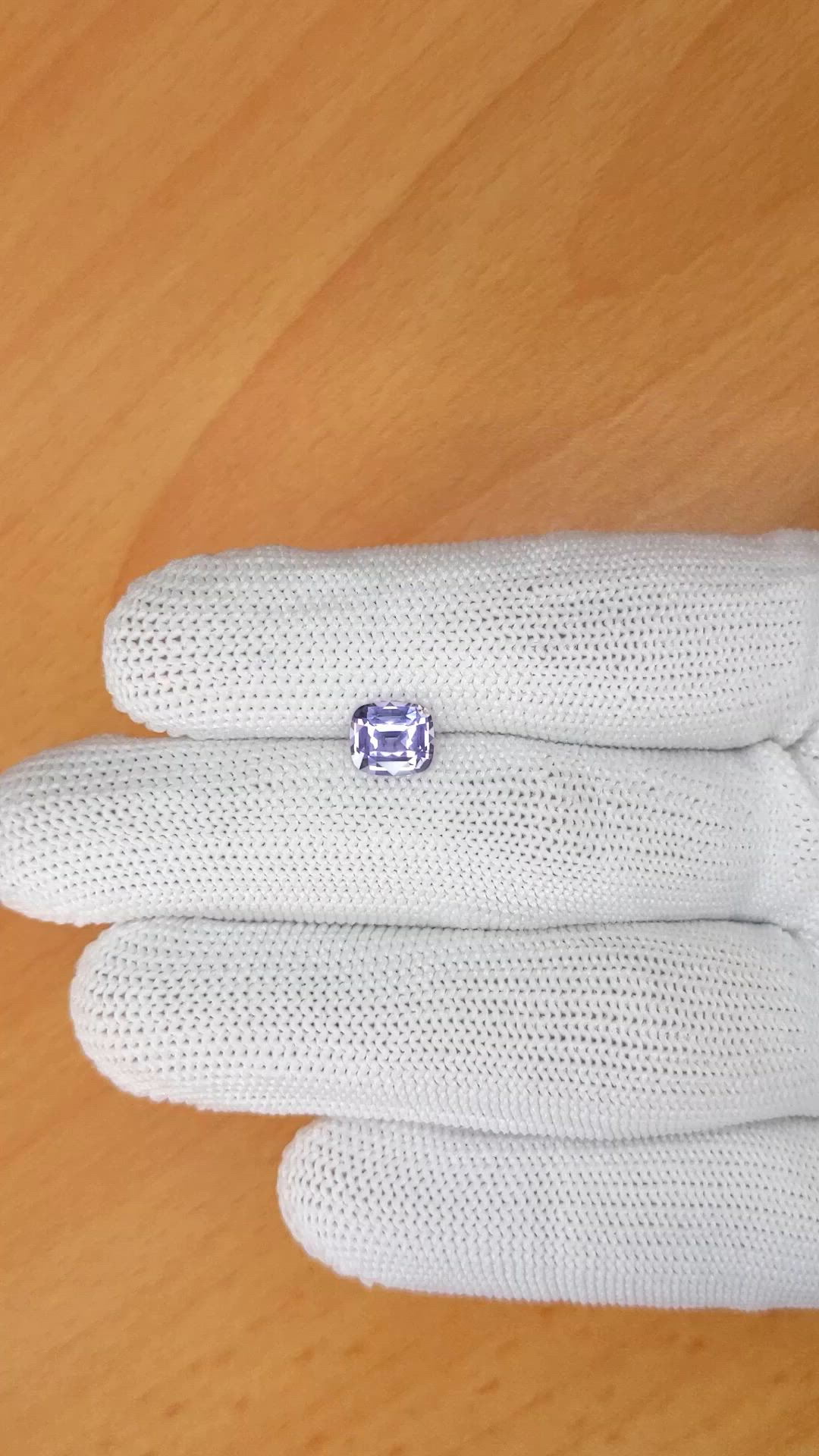 1.47 Ct. Purple Spinel from Ceylon (Sri Lanka) Size Video