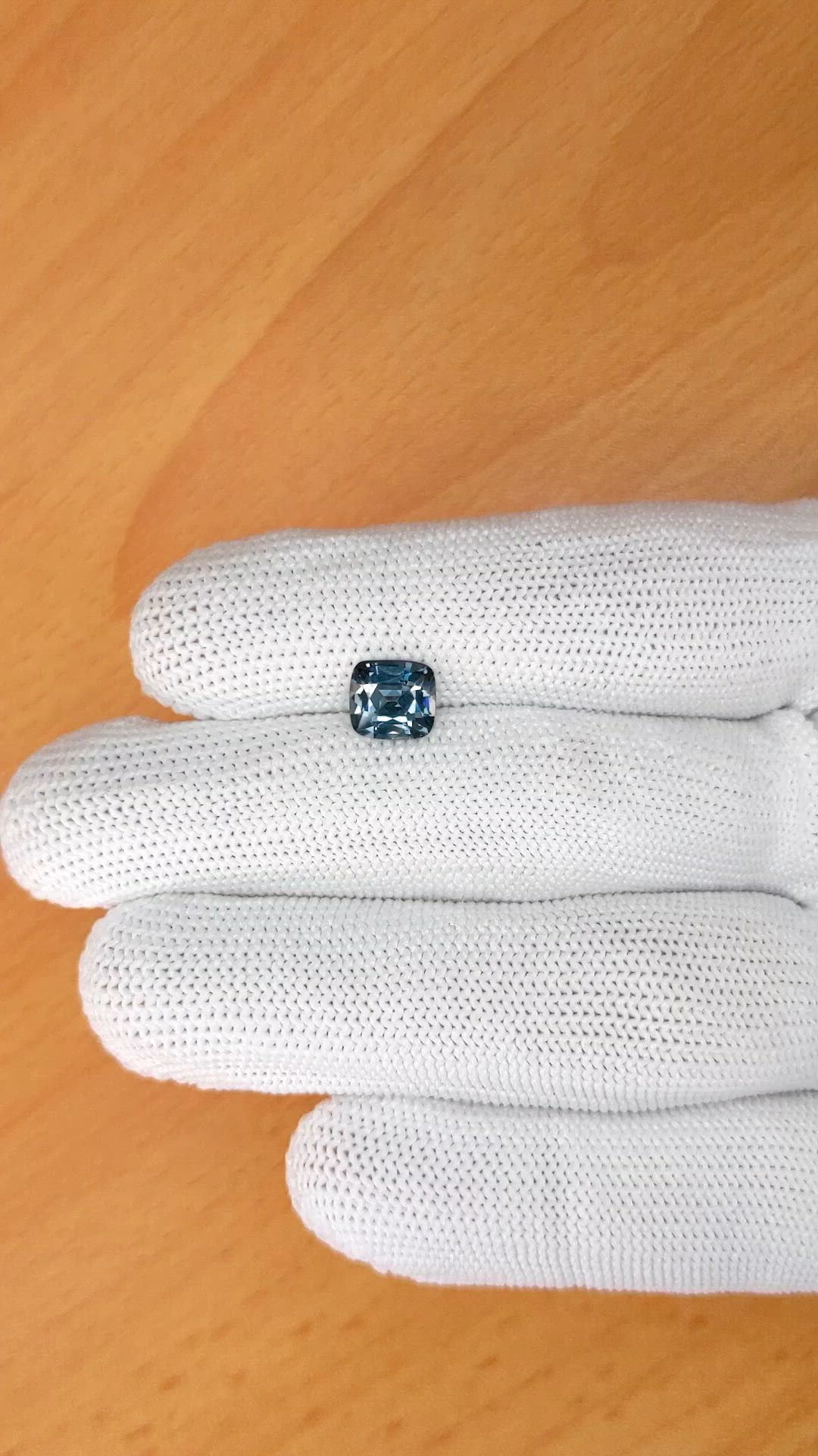 1.72 Ct. Blue Spinel from Ceylon (Sri Lanka) Size Video