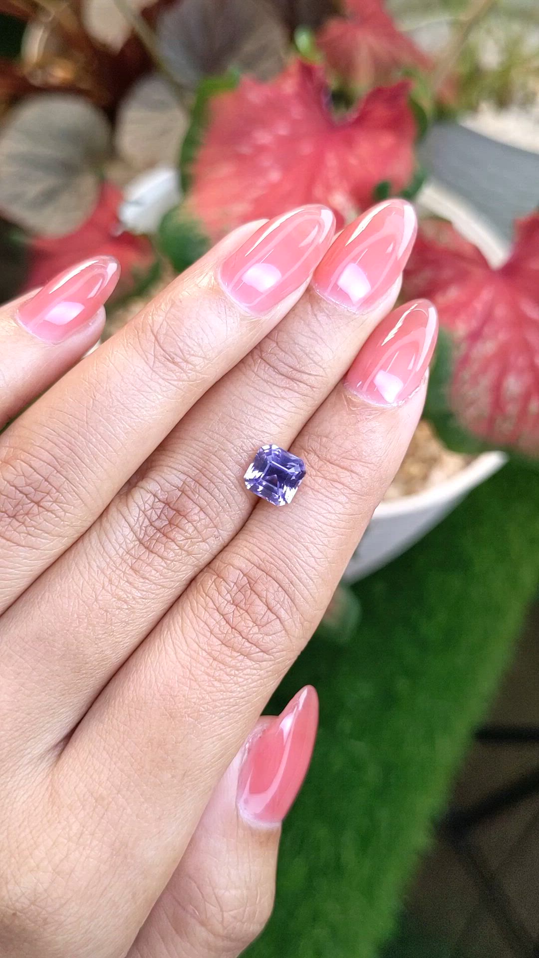 2.25 Ct. Purple Spinel from Ceylon (Sri Lanka) Size Video